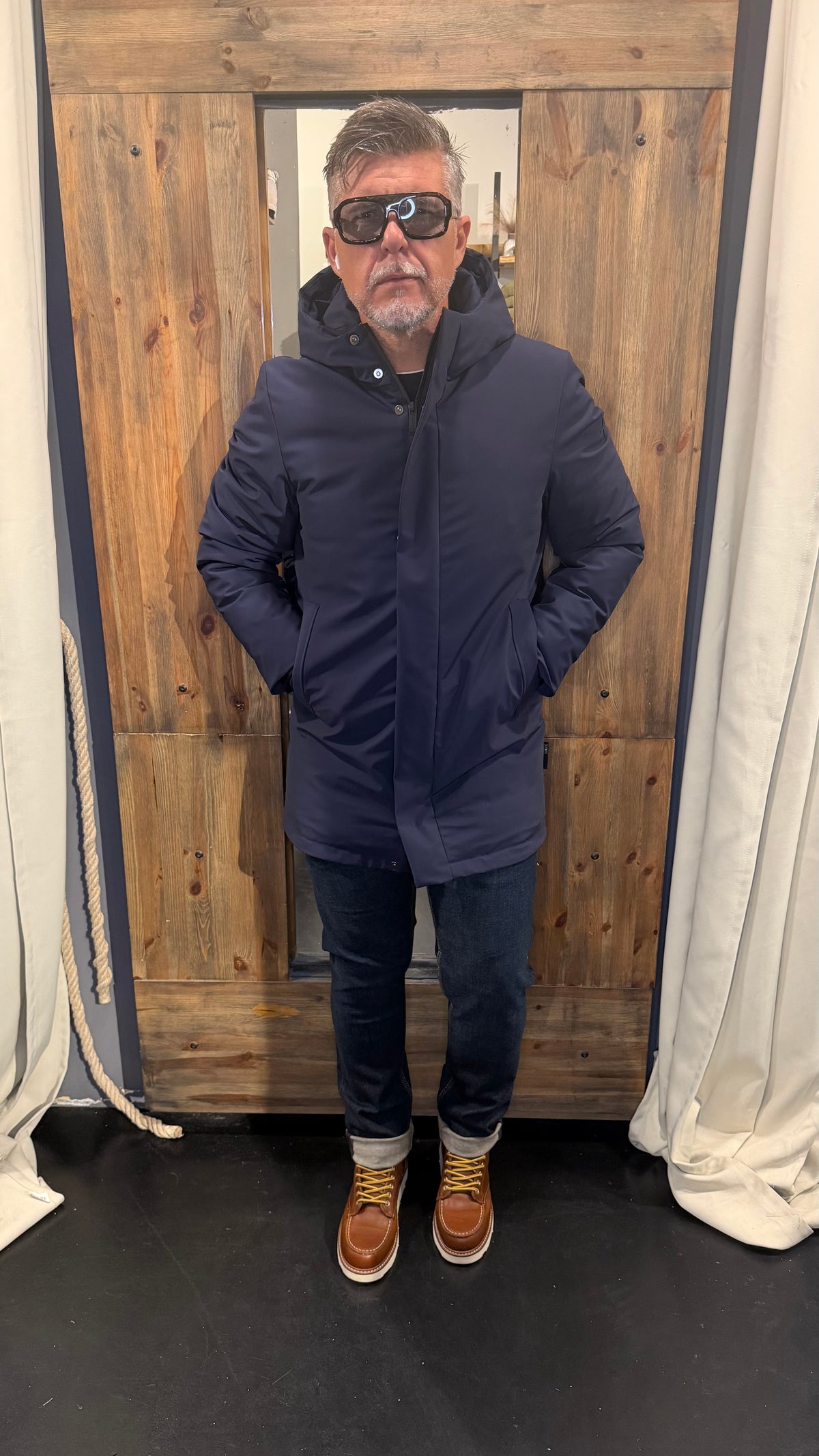 Giubbotto More Alexander parka blu