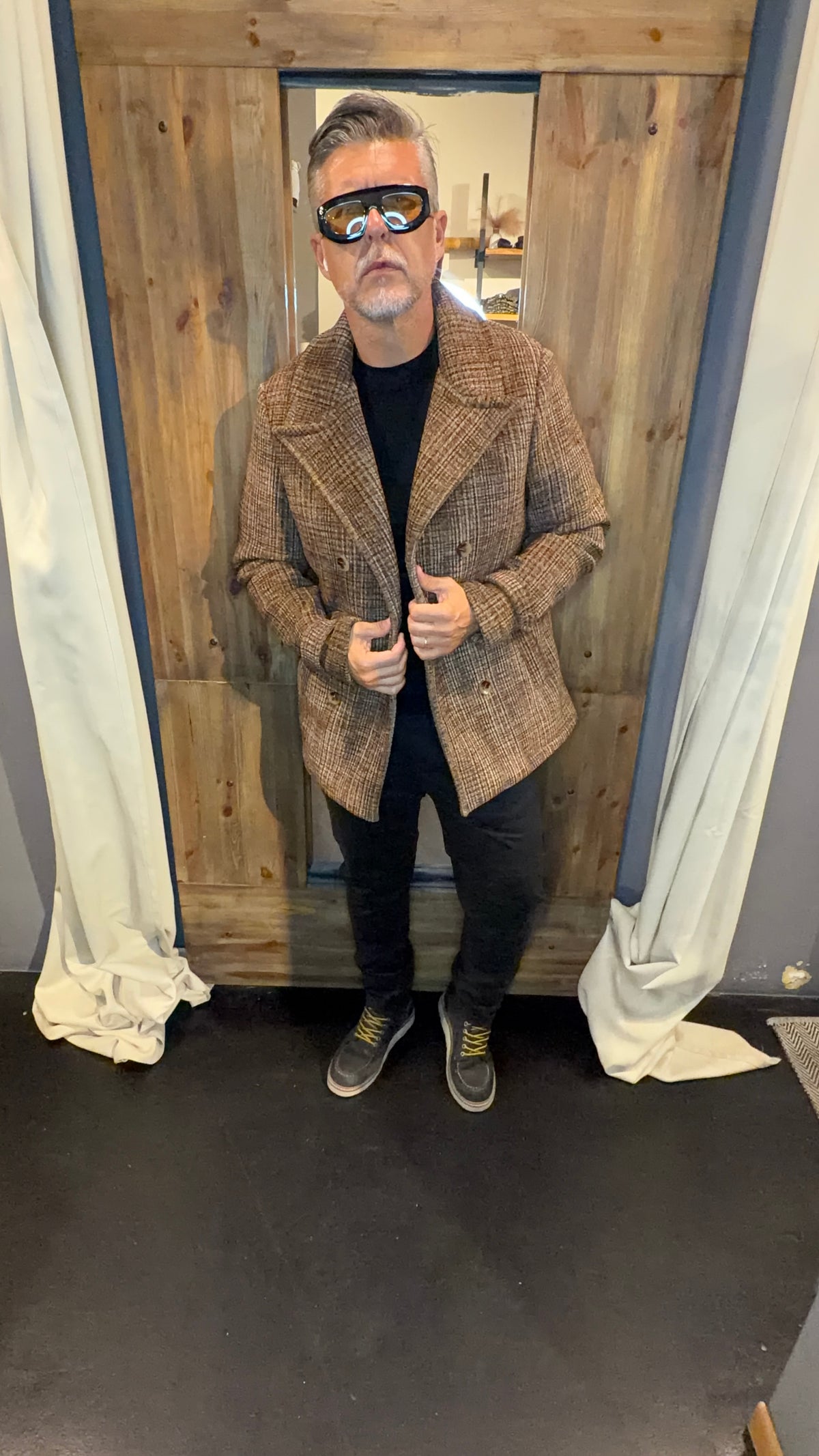 Peacoat doppiopetto Koon texture Moro