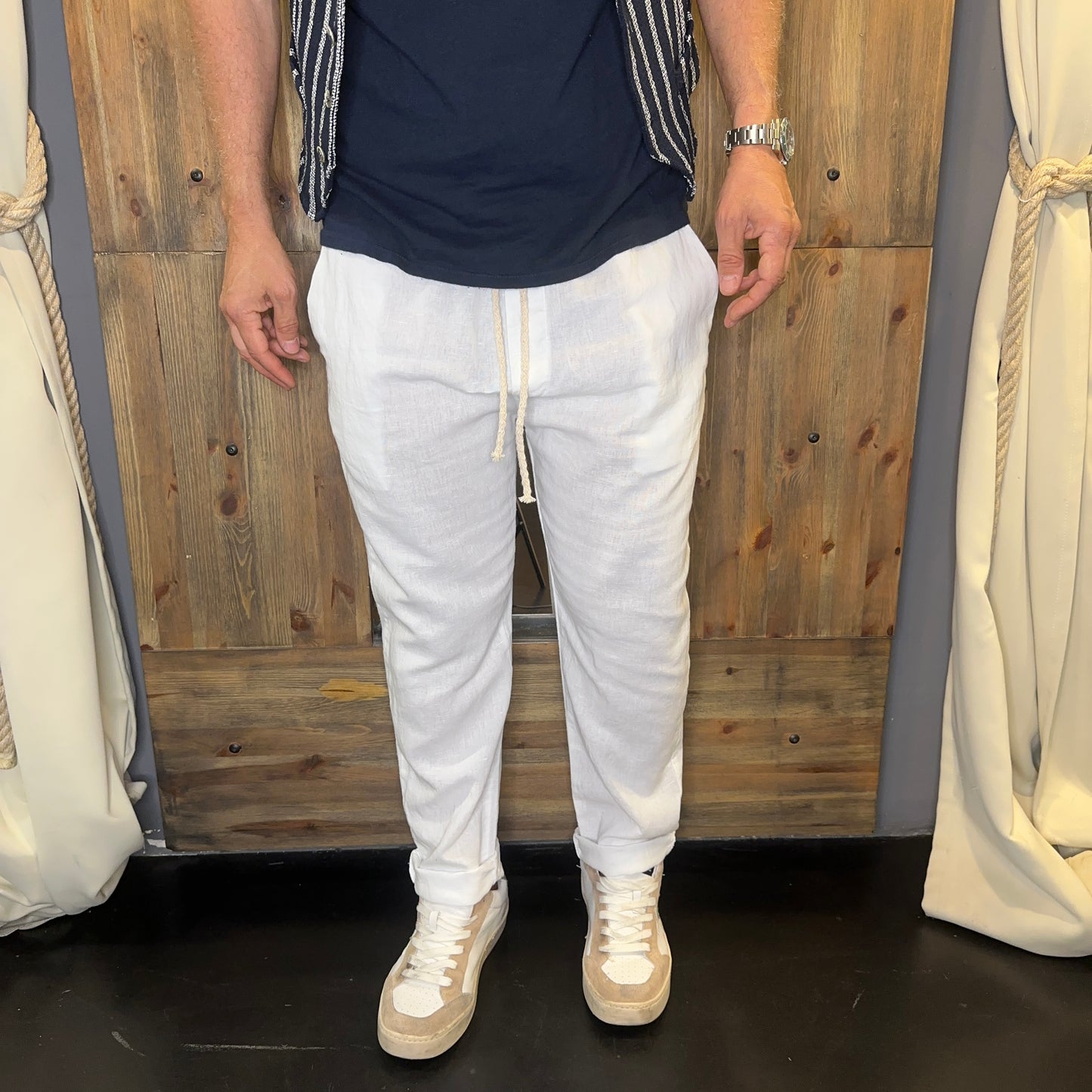 Pantalaccio Lino bianco