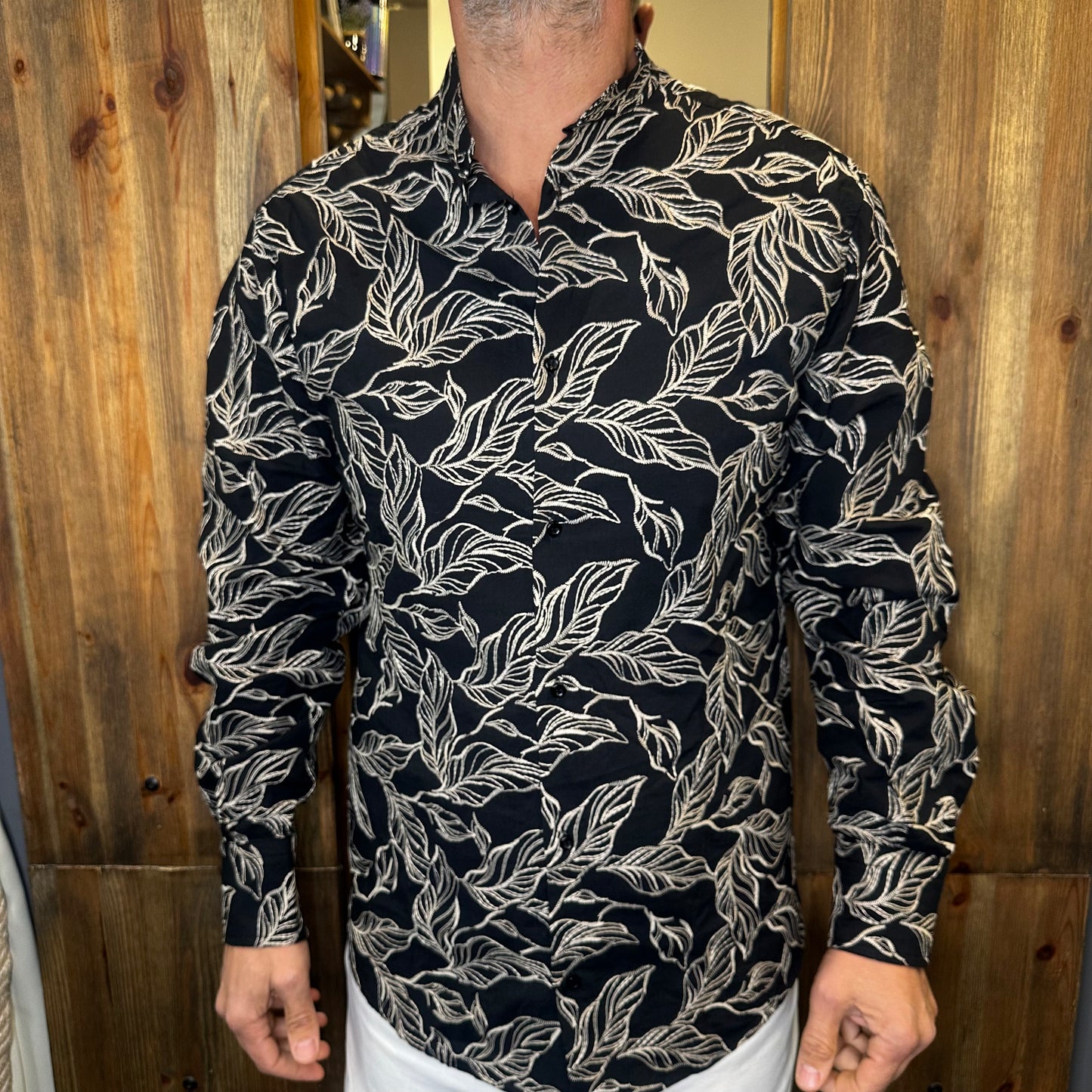 Camicia En avance ricami black