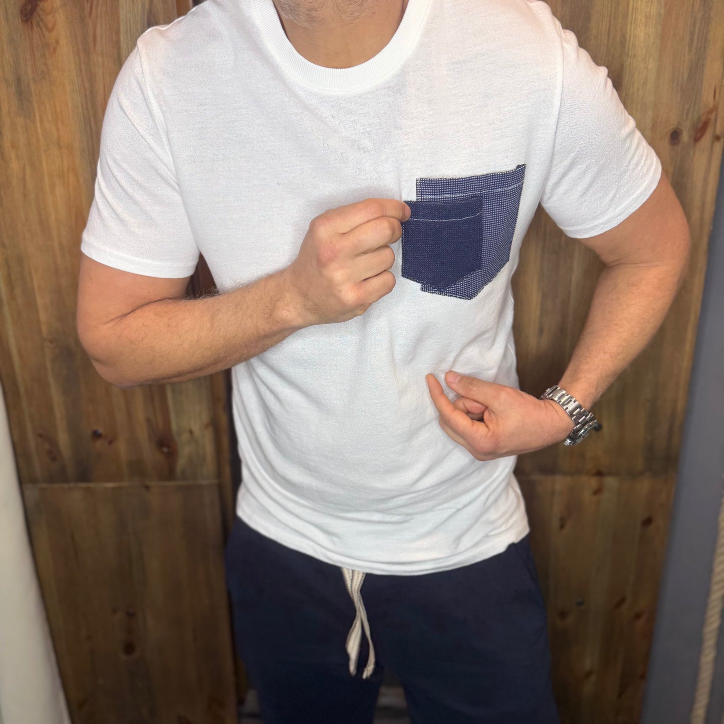 T-shirt taschino Leeds bianca