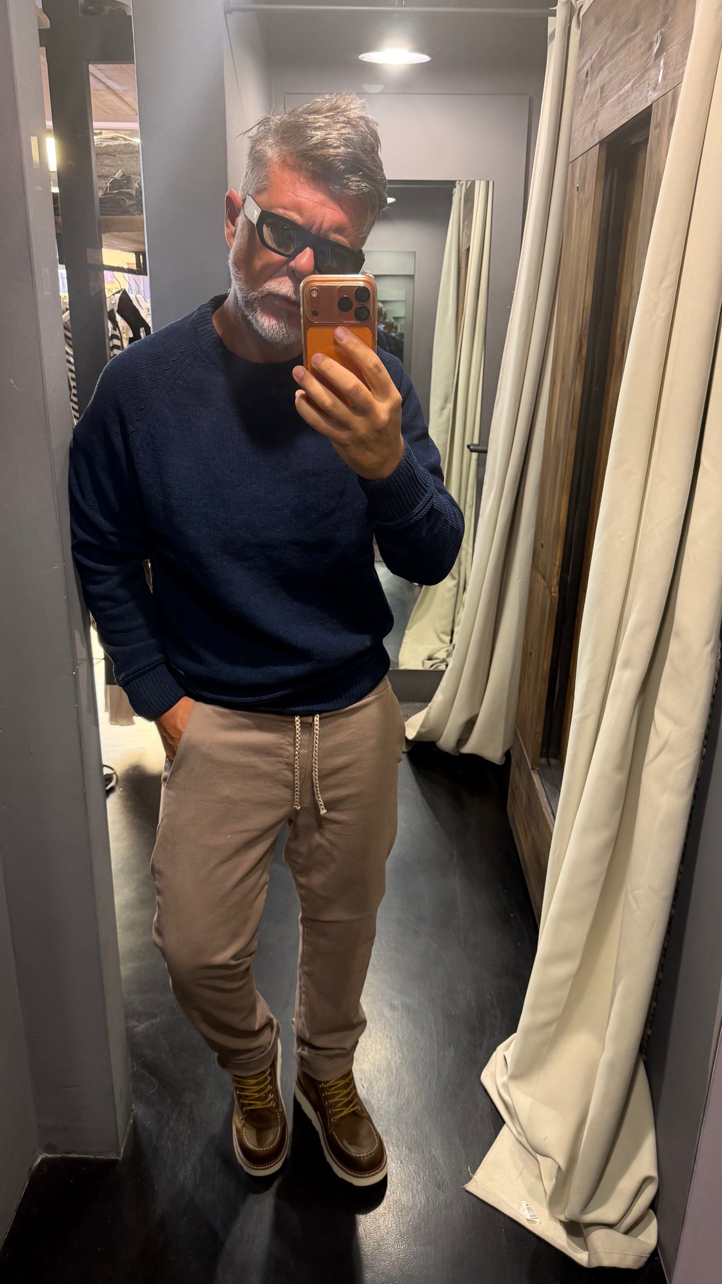 Maglia Gianni lupo blu raglan