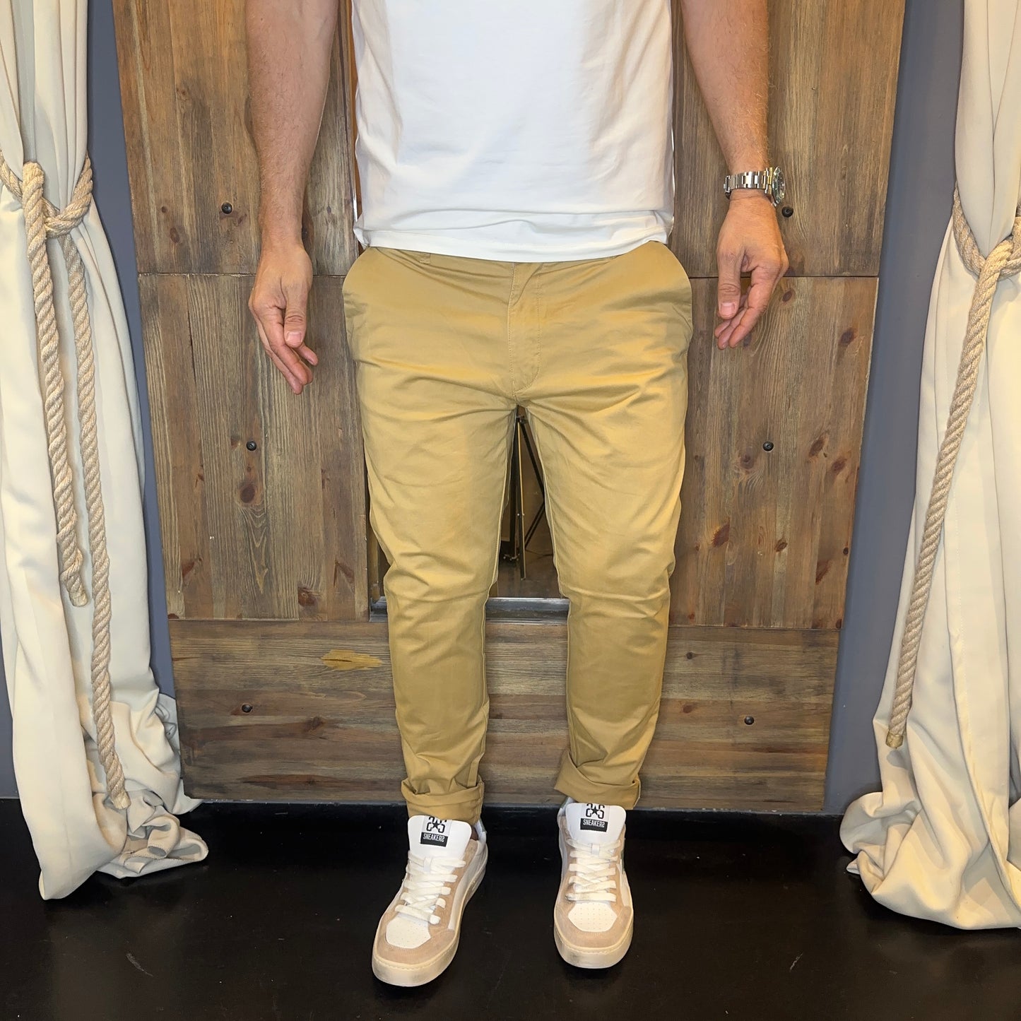 Pantalone chinos Galerie fango