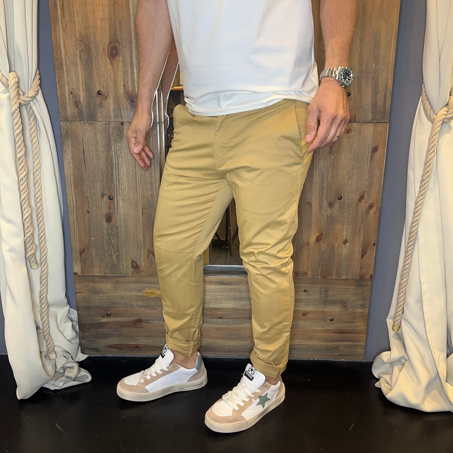 Pantalone chinos Galerie fango
