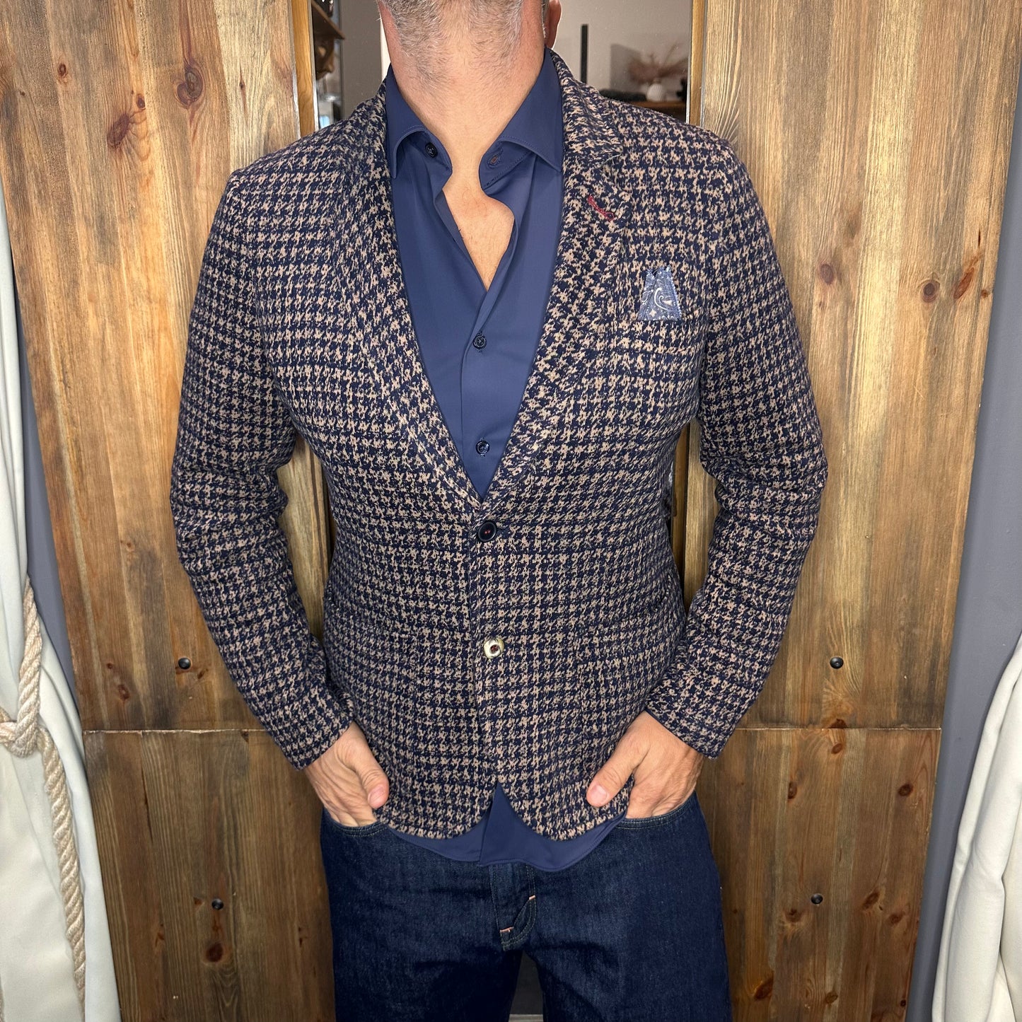 Camicia index no stiro blu