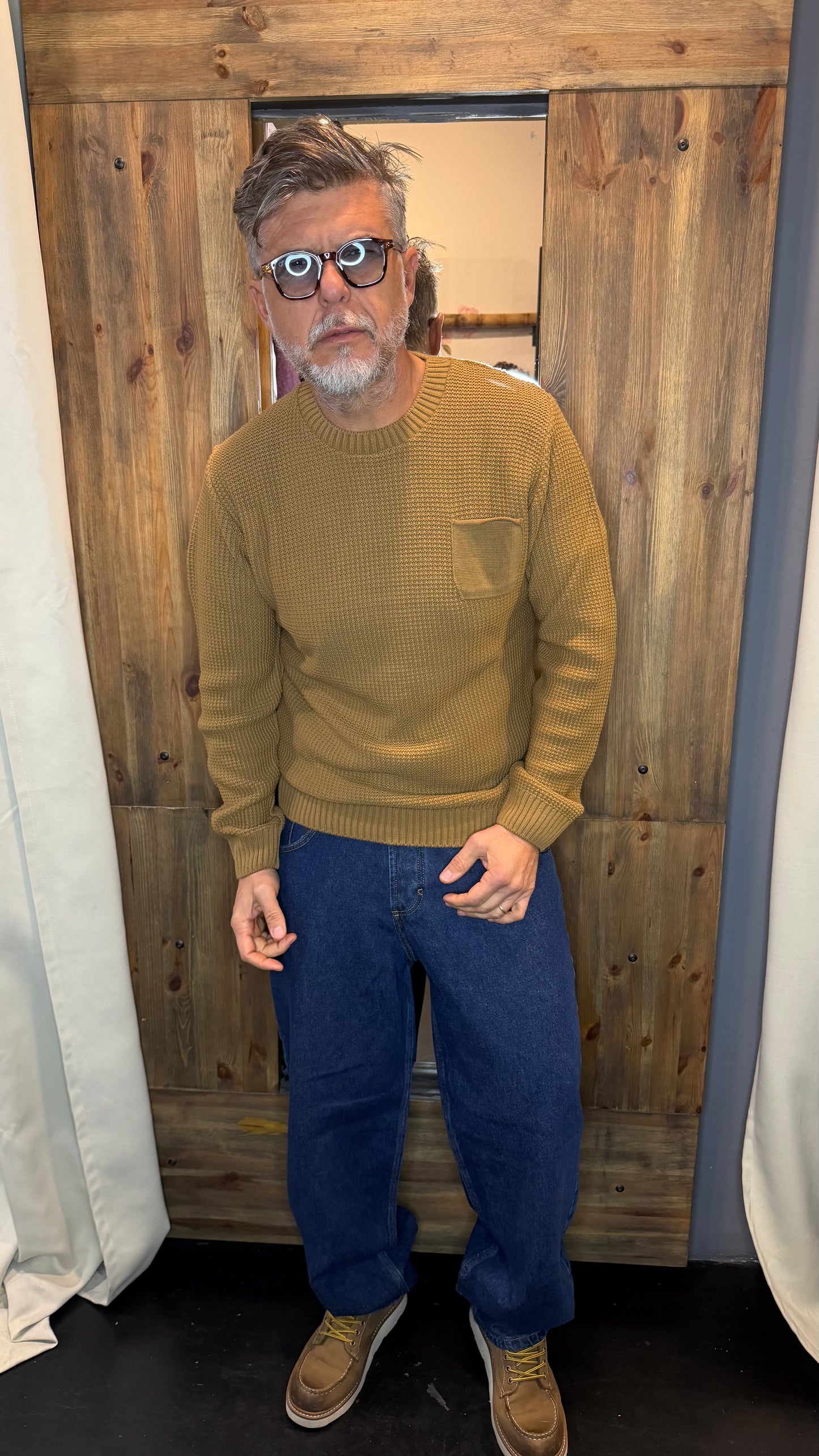 Maglia taschino biscotto