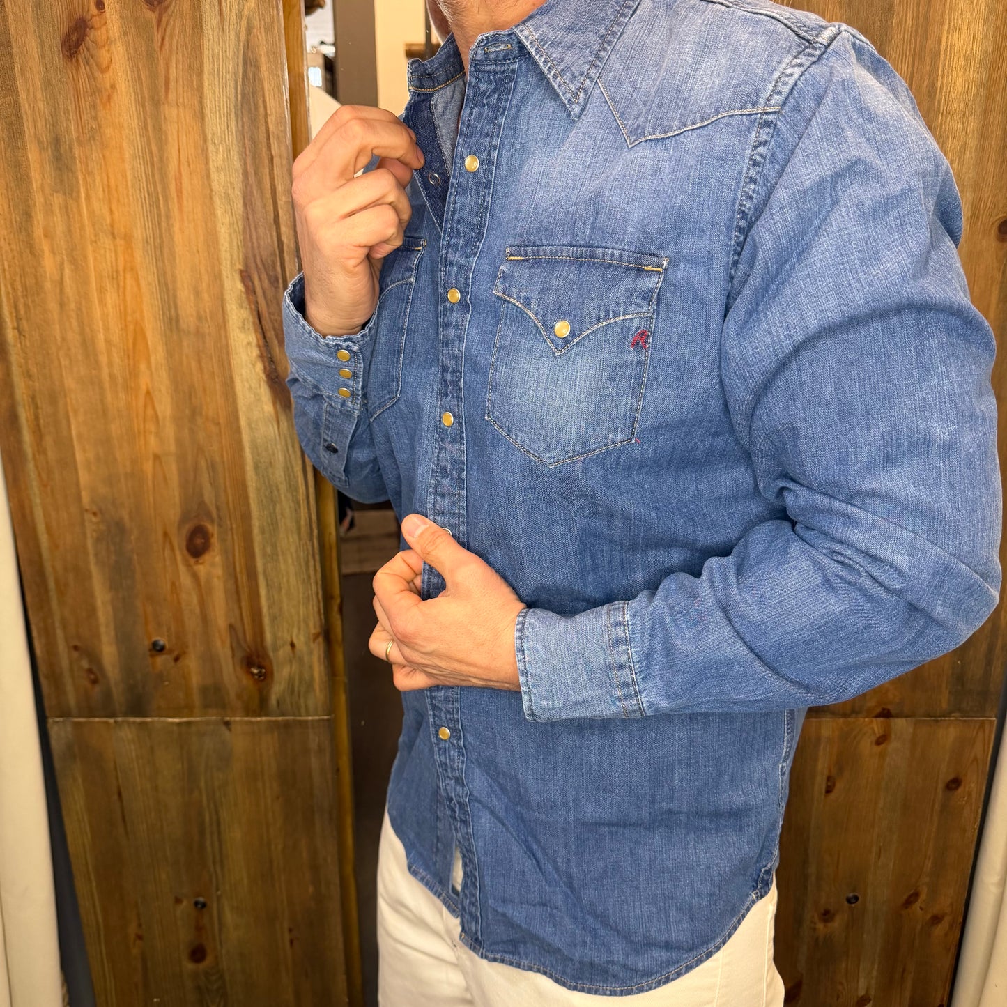 Camicia Replay blue whashed