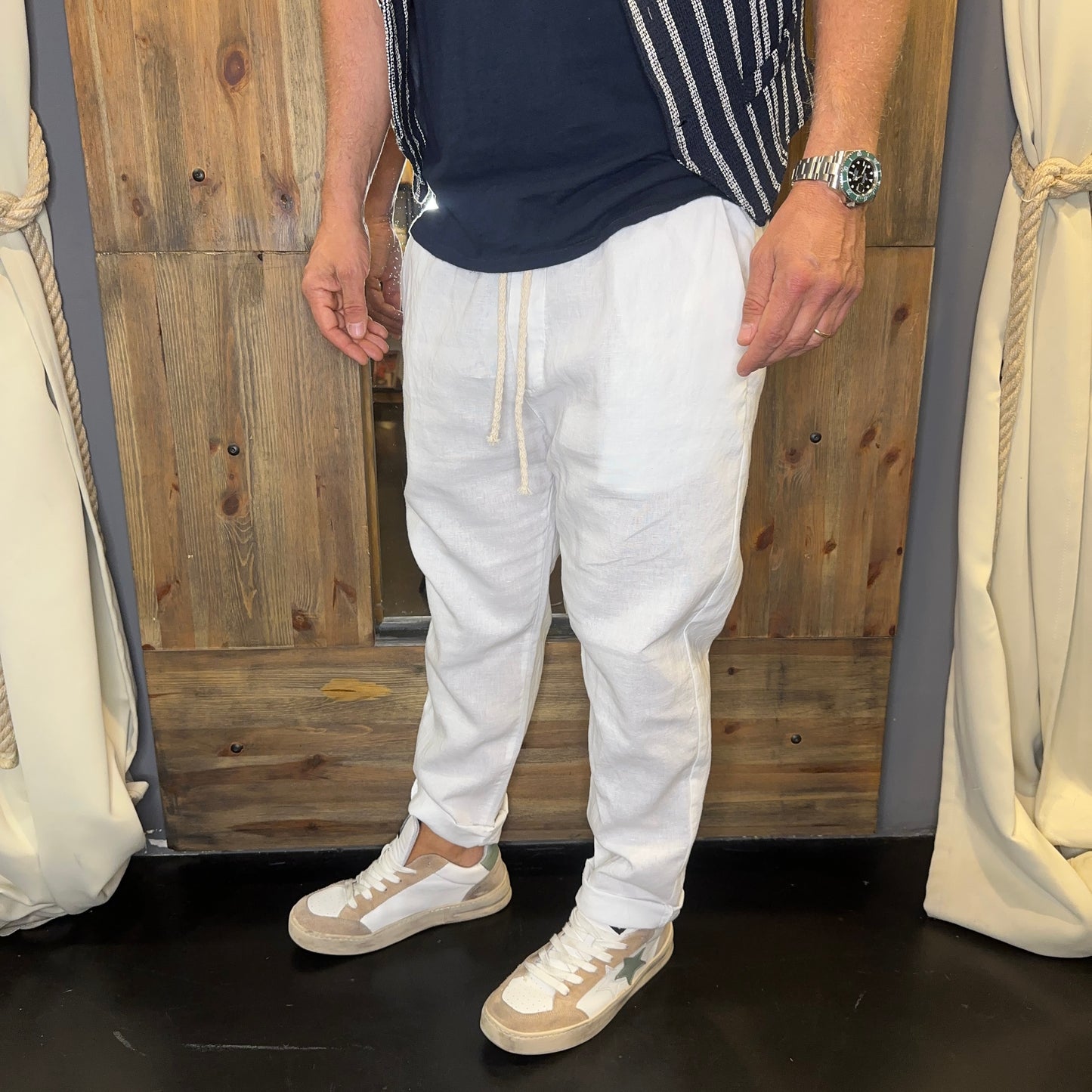 Pantalaccio Lino bianco
