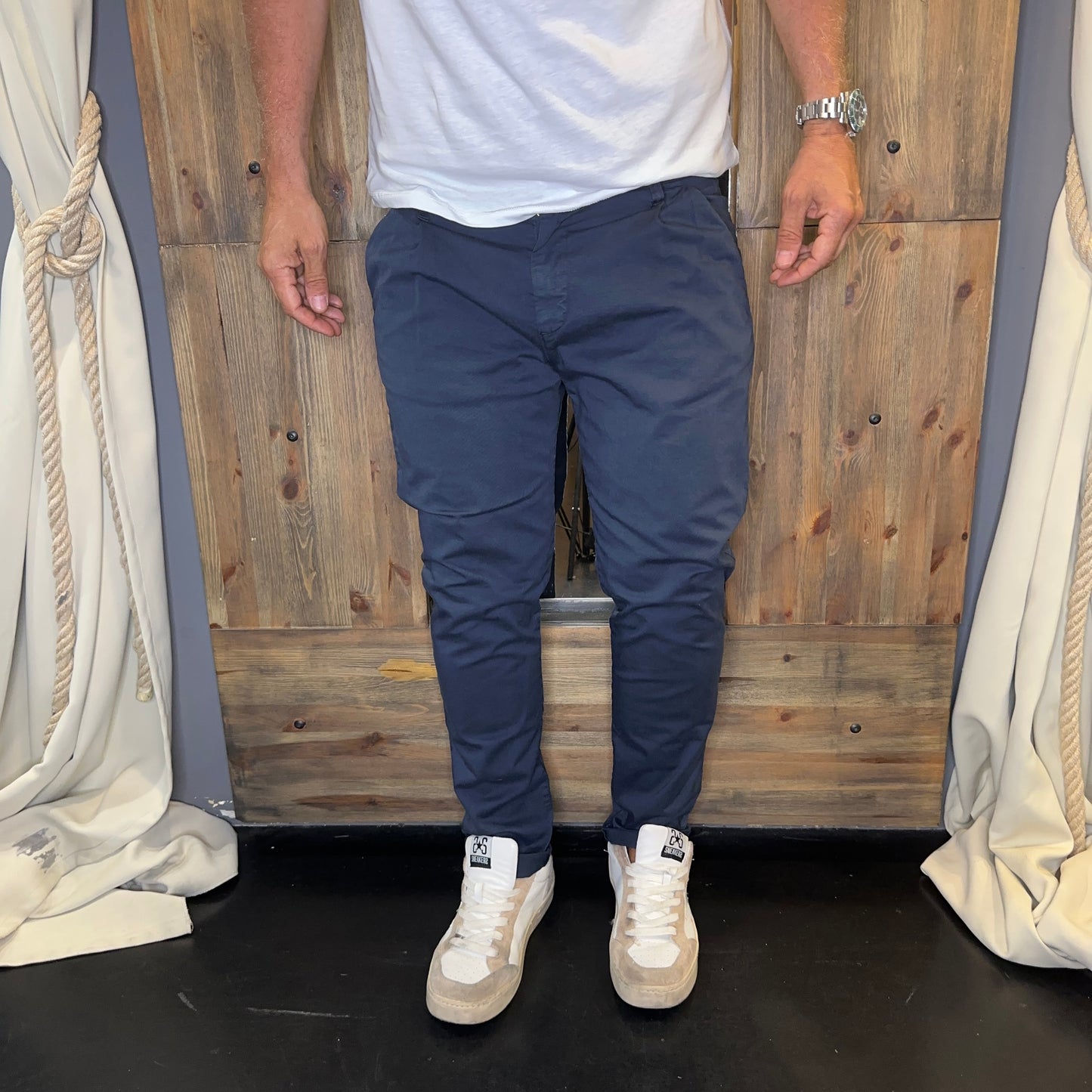 Pantalone chinos blu