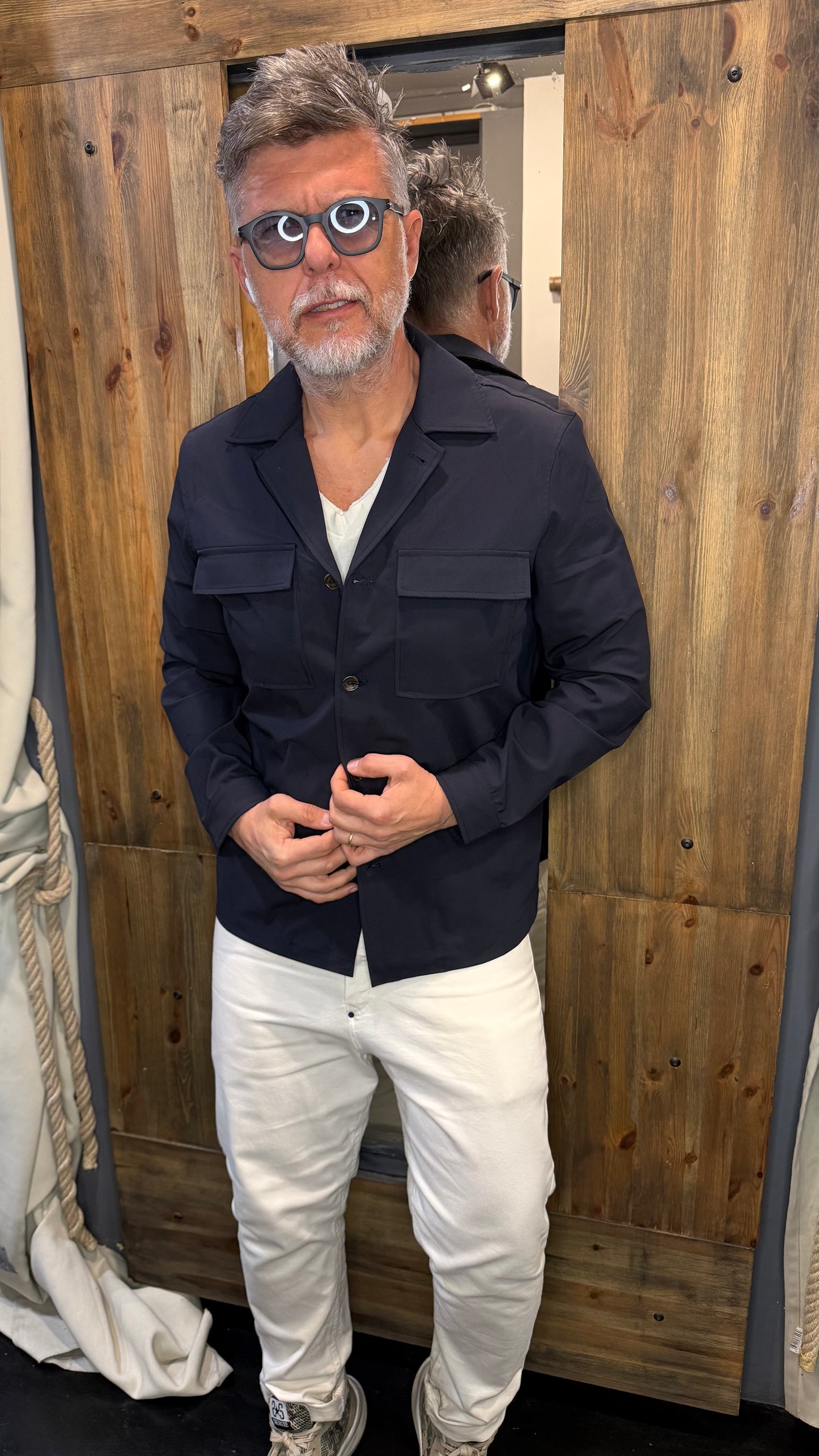 Overshirt blu maison