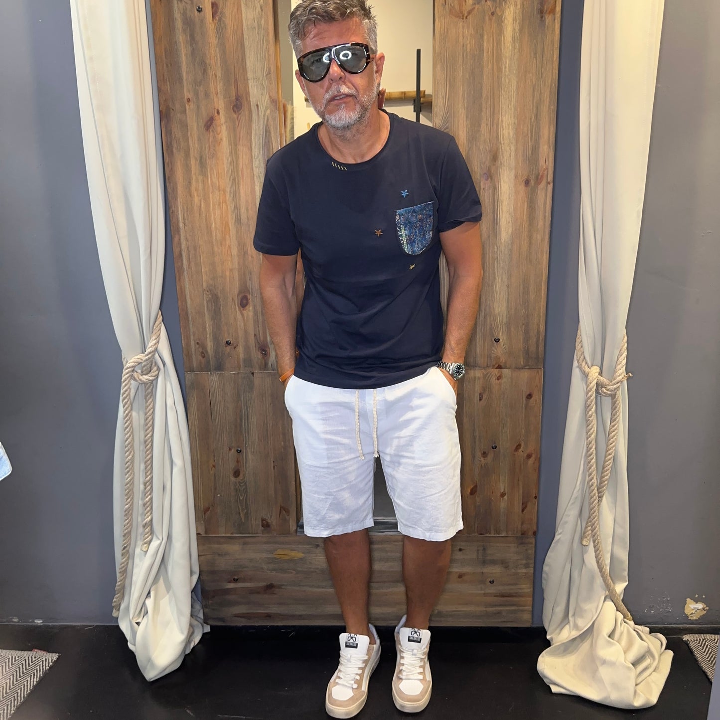 Bermuda Lino bianco
