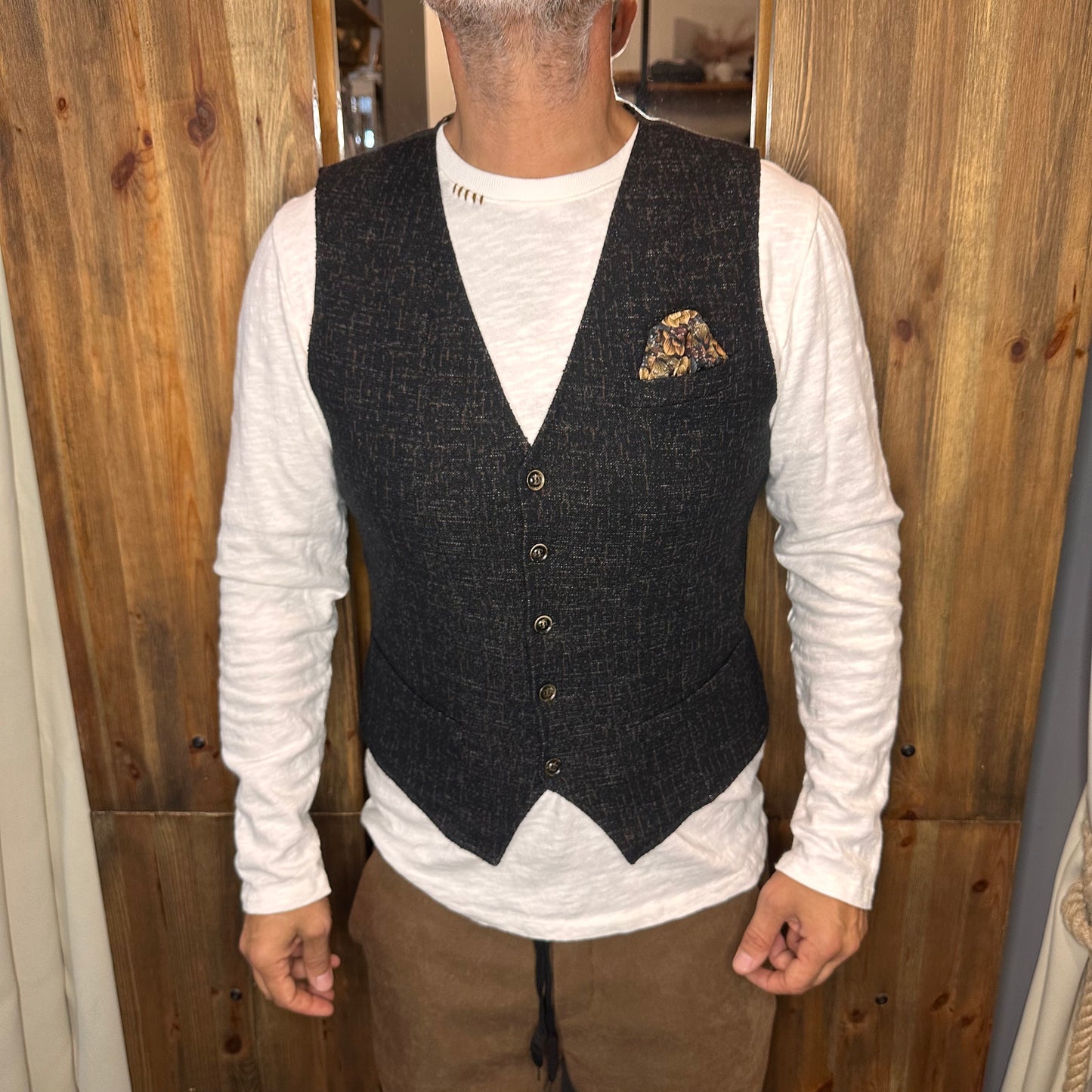 Maglia taschino panna