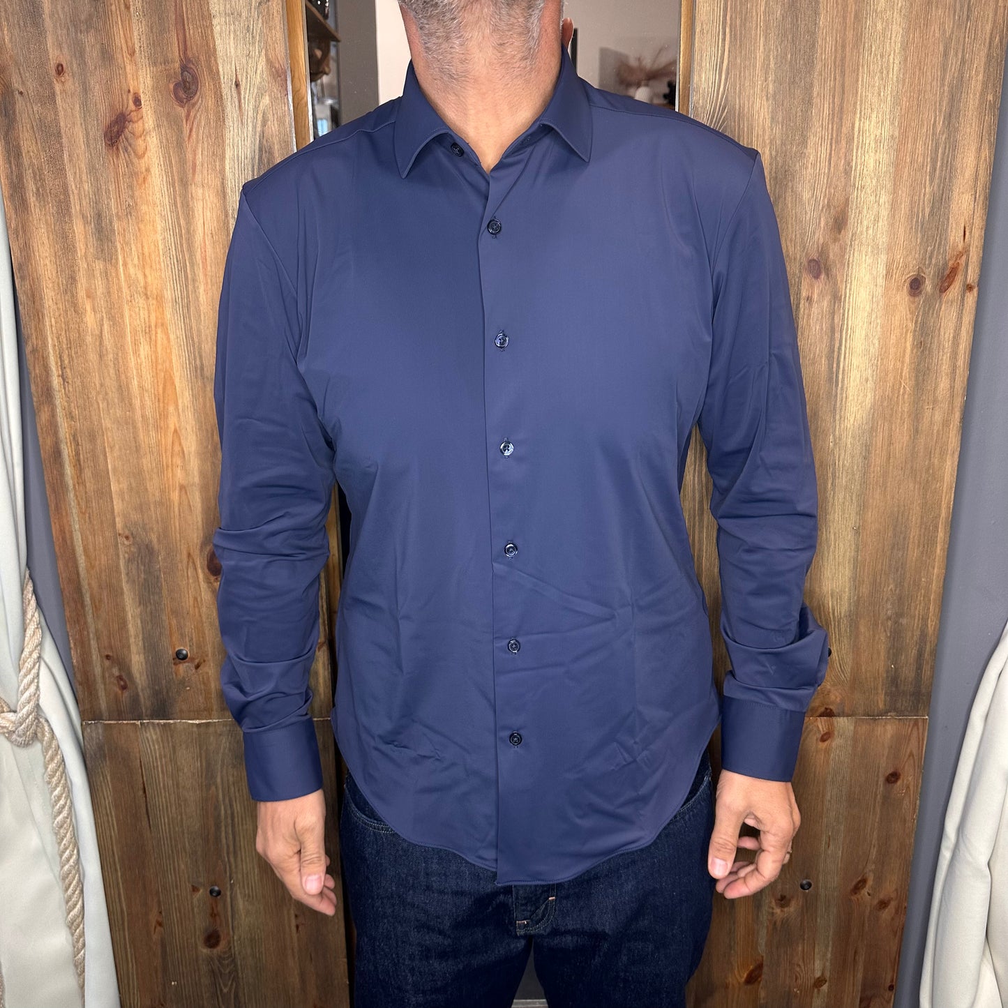 Camicia index no stiro blu