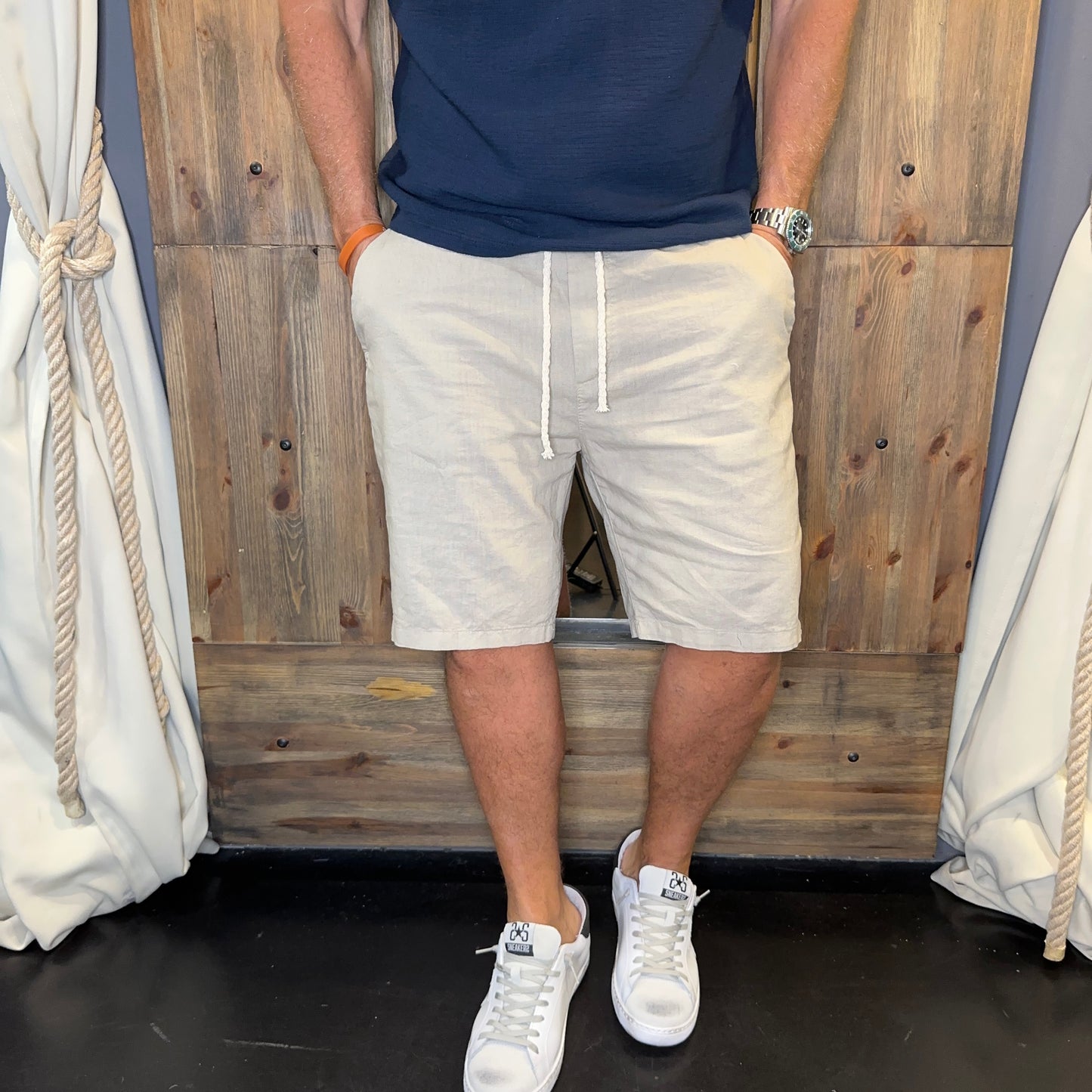 Bermuda Pantalaccio lino sabbia