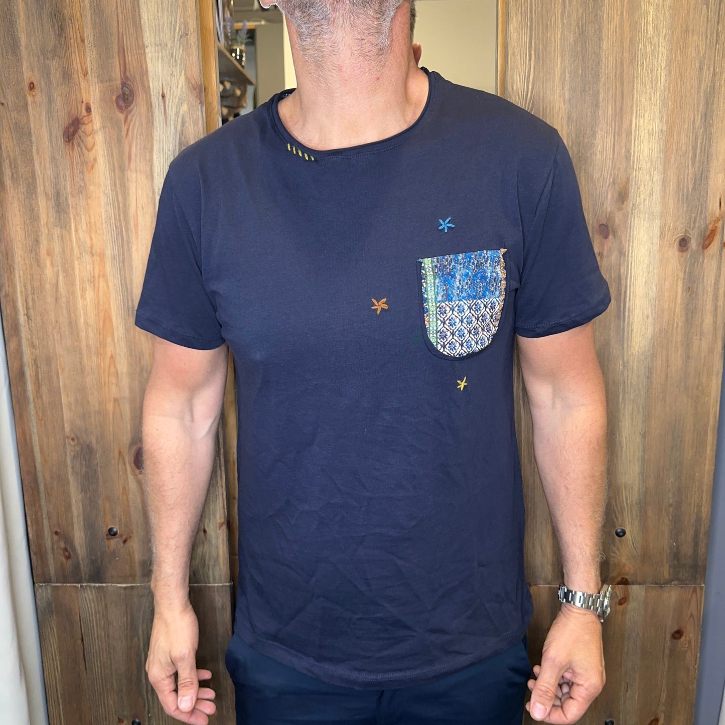 T-shirt taschino blu