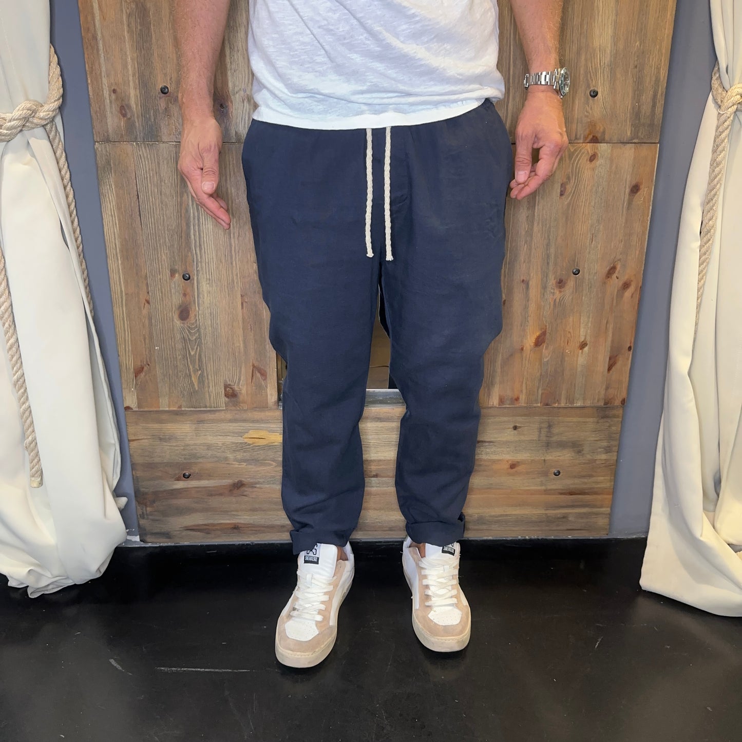 Pantalaccio lino blu
