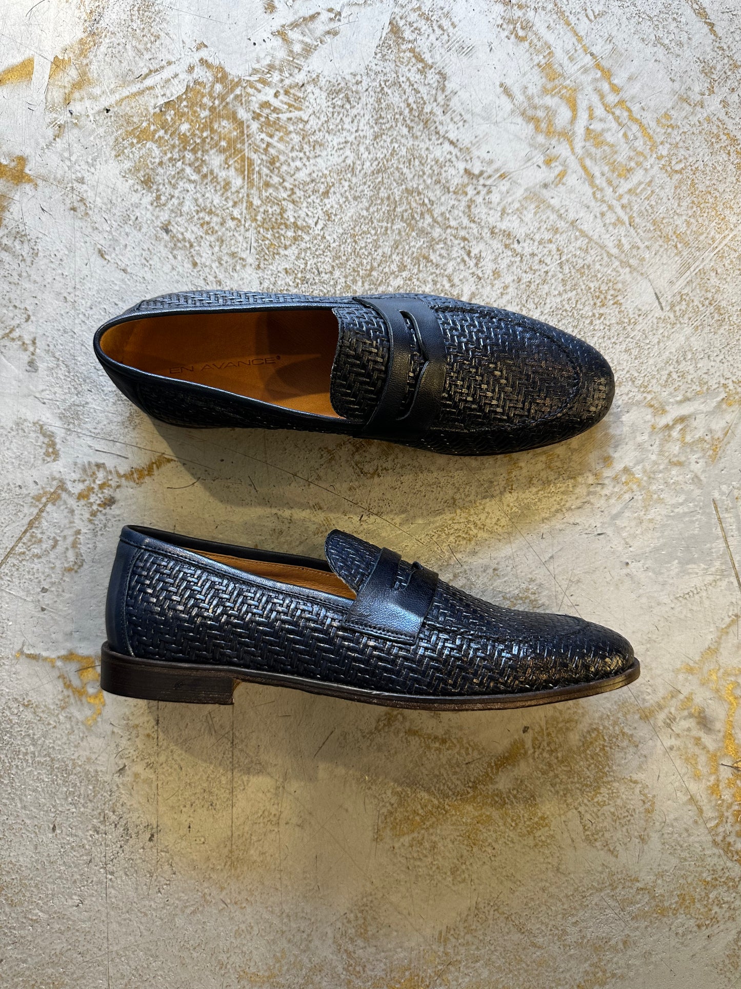 Mocassino Vera pelle blu En avance