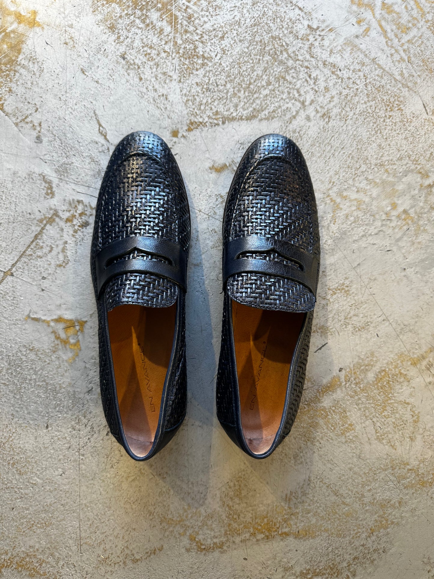 Mocassino Vera pelle blu En avance