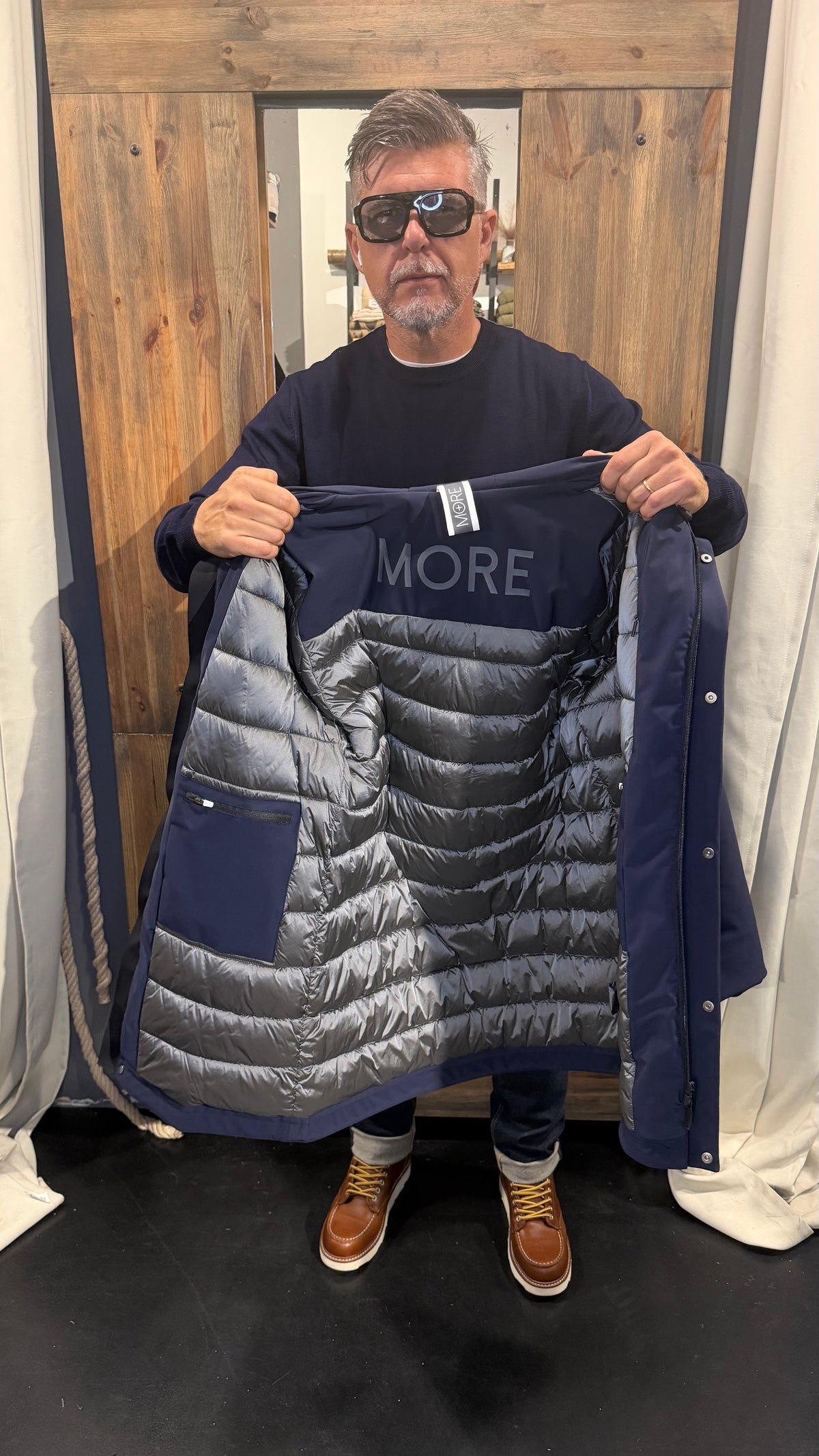 Giubbotto More Alexander parka blu
