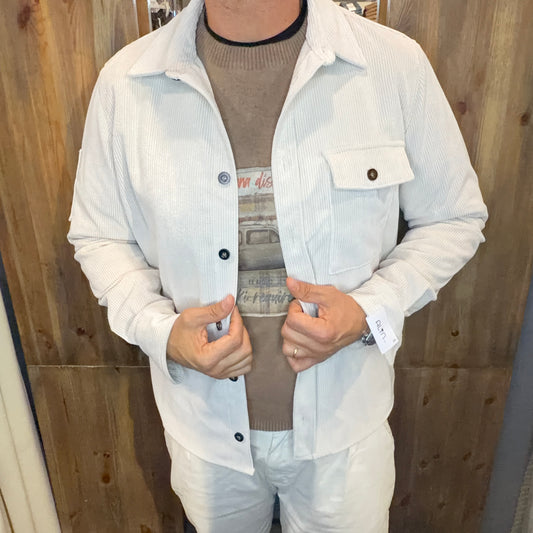 Overshirt velluto Cervinia panna