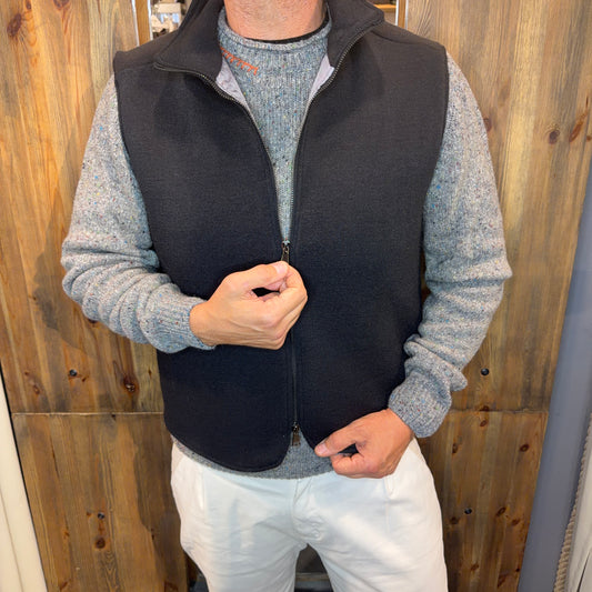 Gilet con zip alta tensione nero