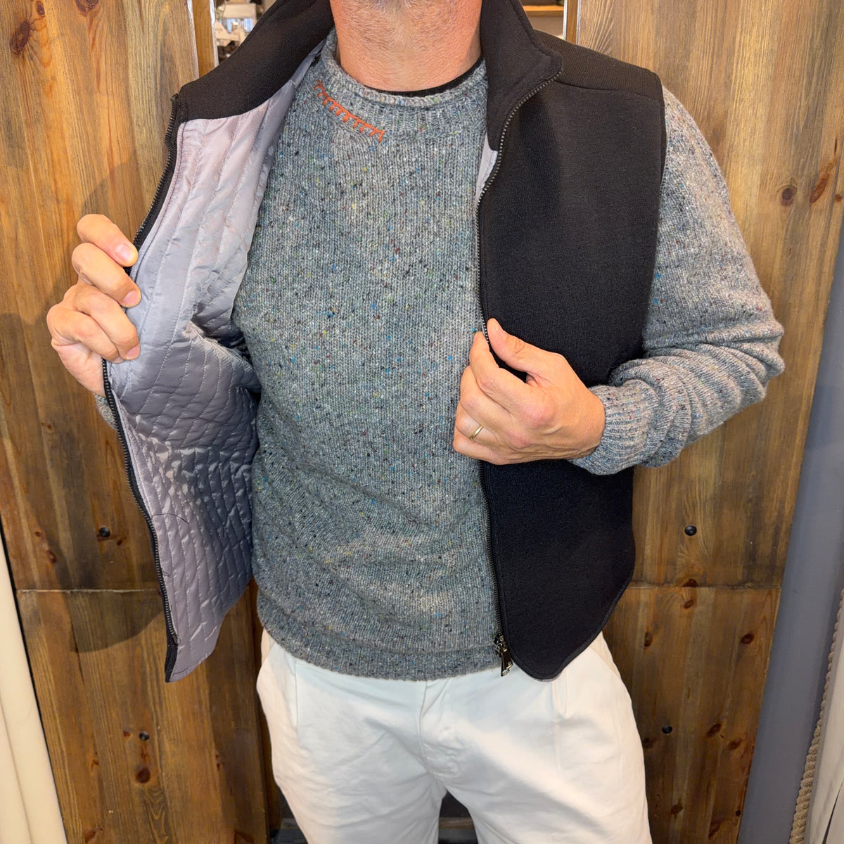 Maglione girocollo in lana effetto Shetland / Tweed - KOON
