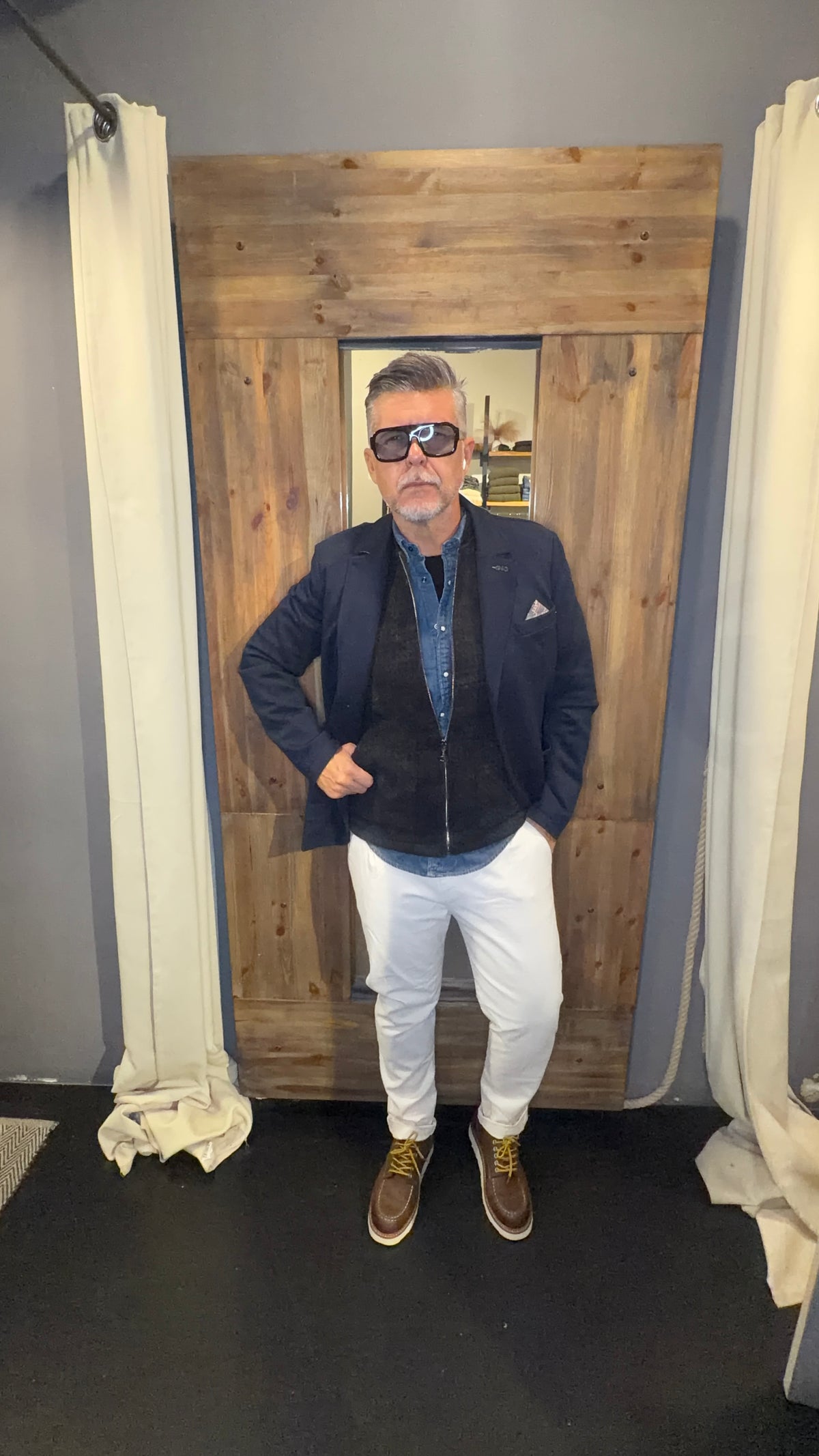 Gilet zip camouflage blu hendrix