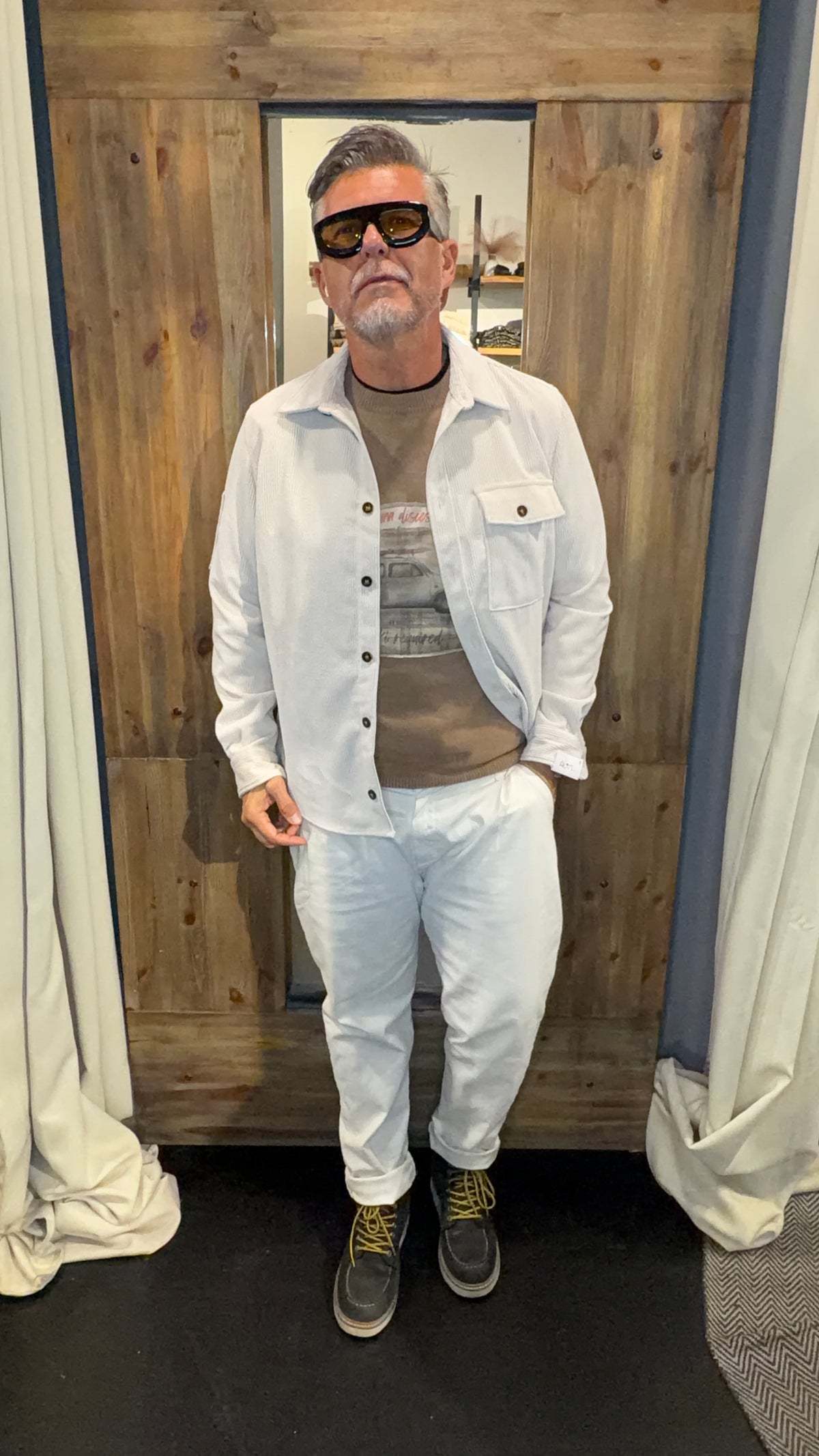 Overshirt velluto Cervinia panna