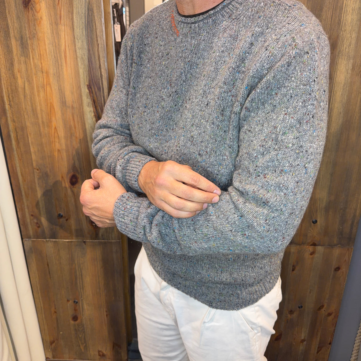 Maglione girocollo in lana effetto Shetland / Tweed - KOON