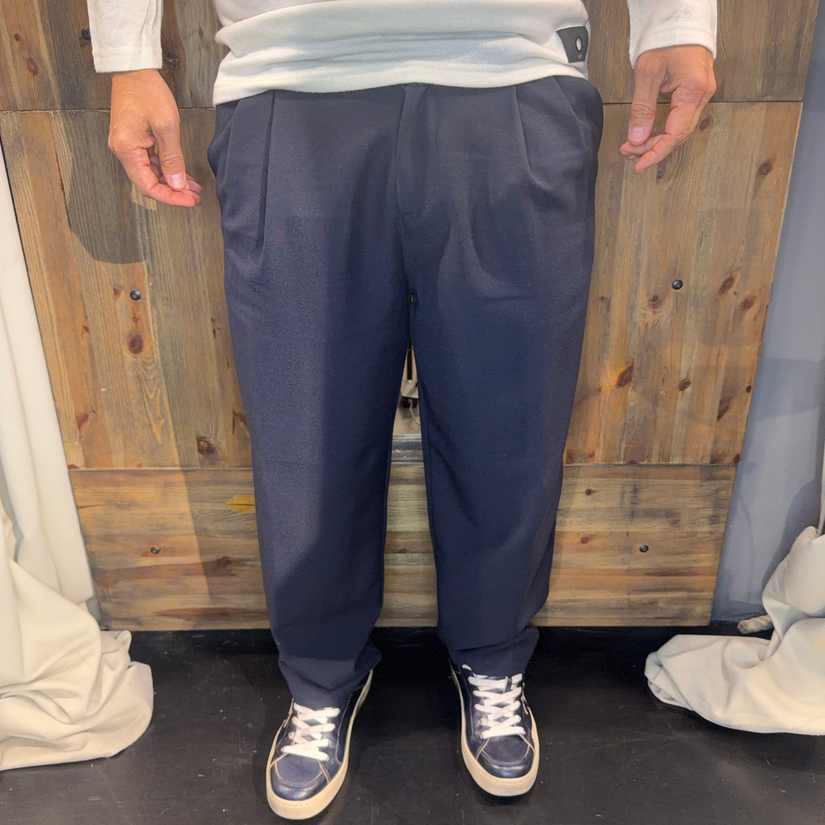 Pantalone alta tensione pence blu
