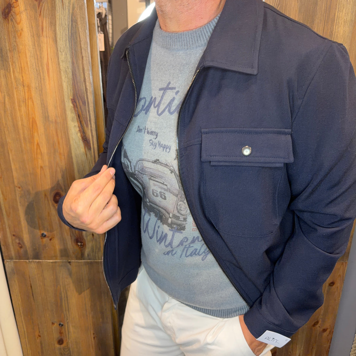 Overshirt Alta tensione Oslo con zip