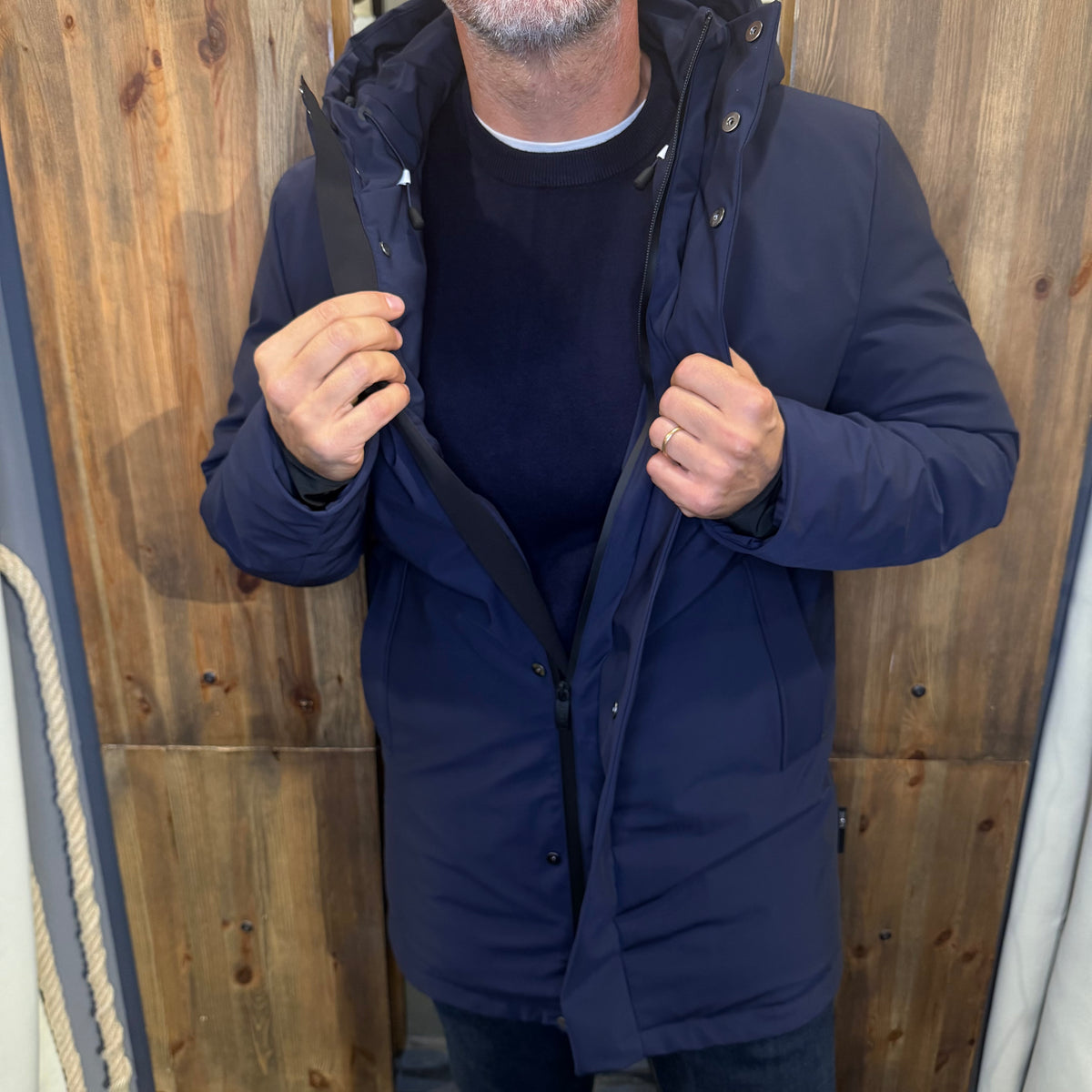 Giubbotto More Alexander parka blu