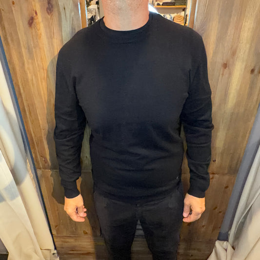 Maglia girocollo Gianni lupo nera