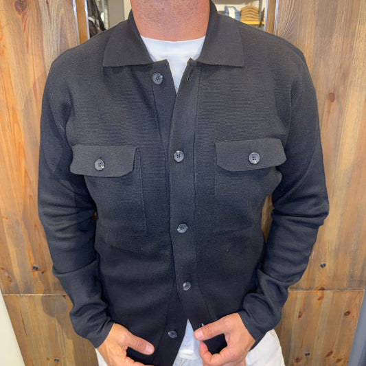 Cardigan En avance bottonato nero