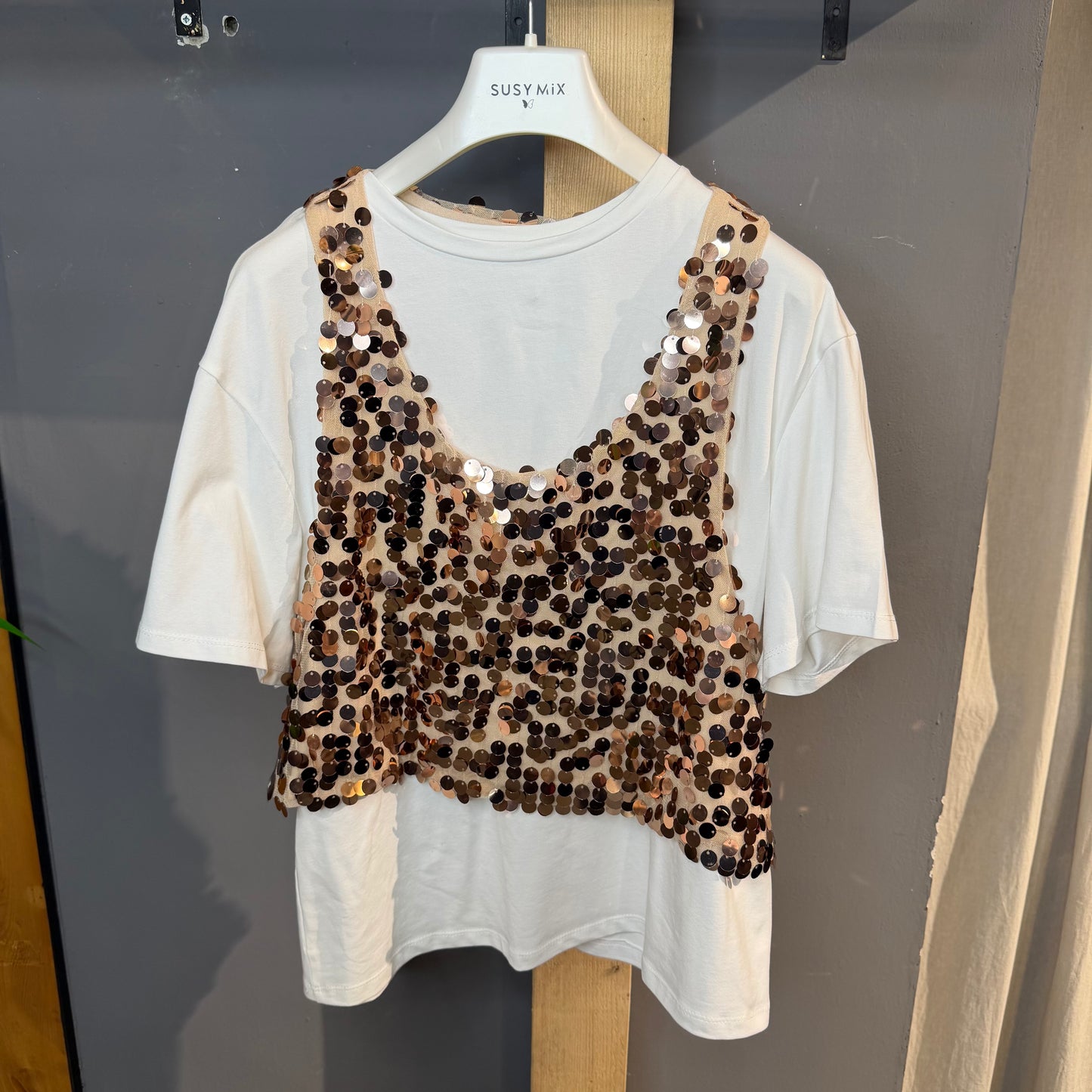 T-shirt Susy mix paillettes