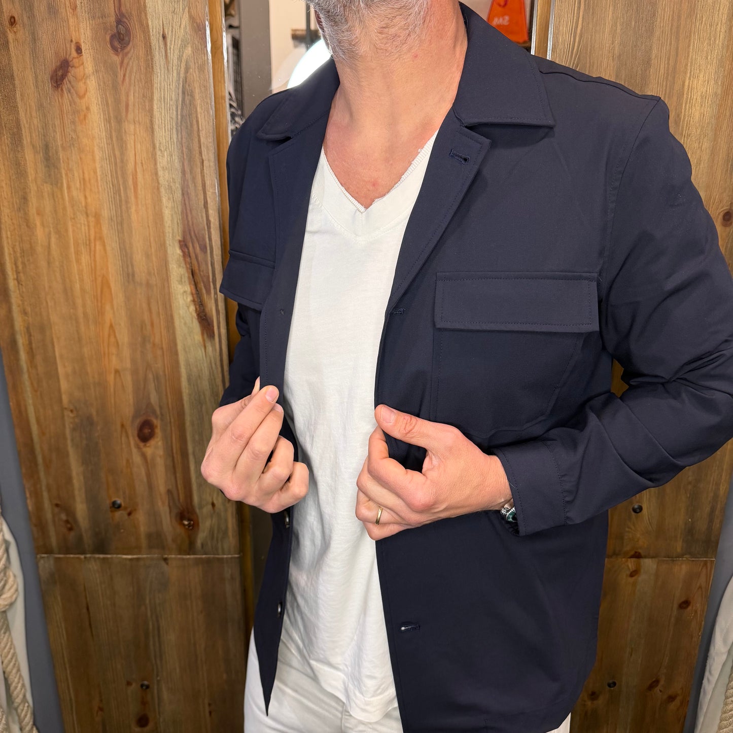 Overshirt blu maison