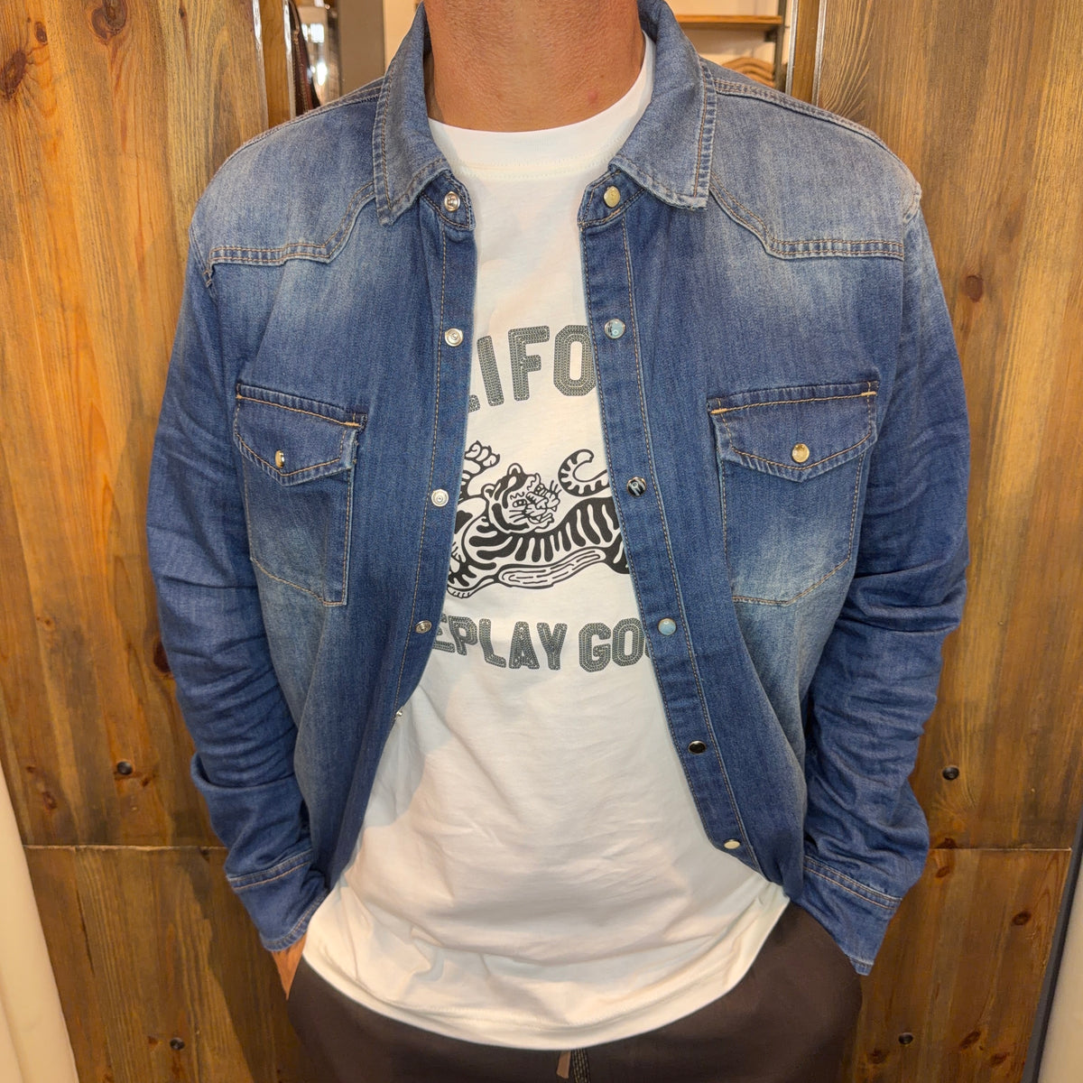 Camicia denim Gianni lupo