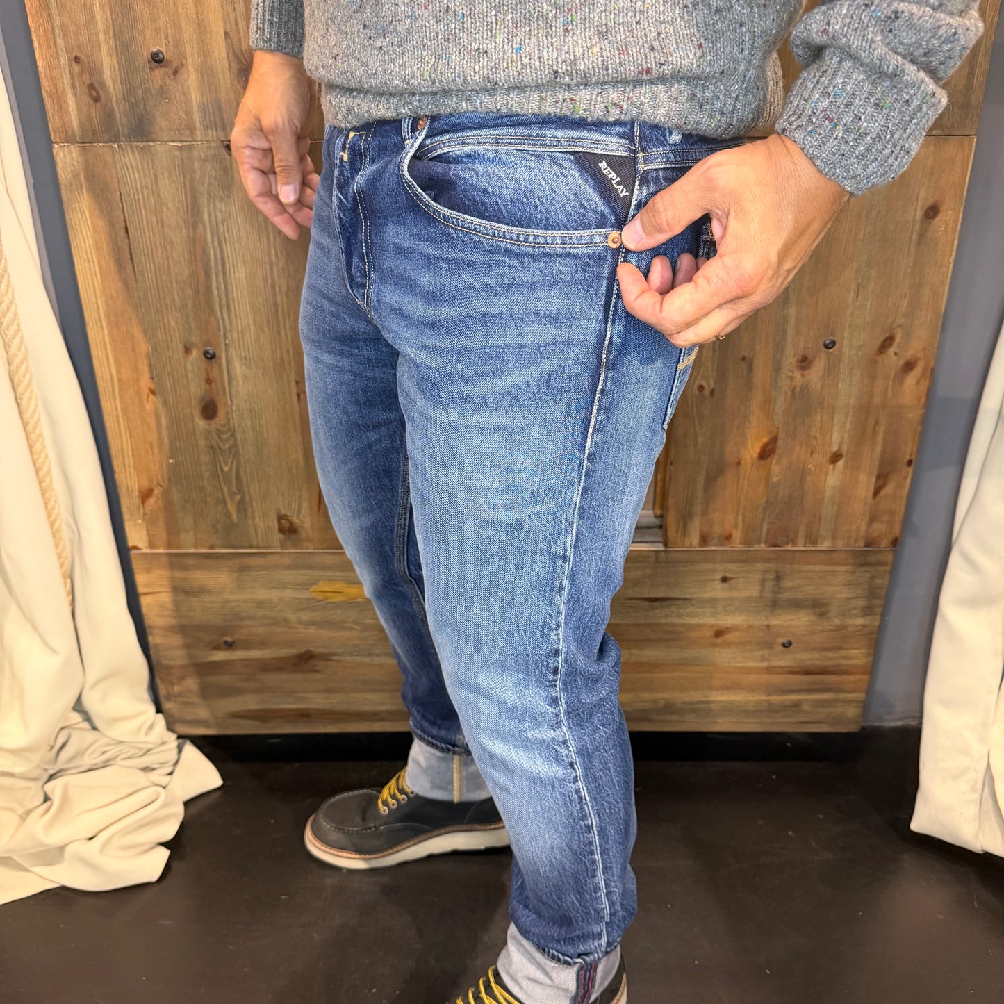 Jeans Replay Original Heritage – Blue Denim Middle Wash (Slim/Regular Fit) Willbi