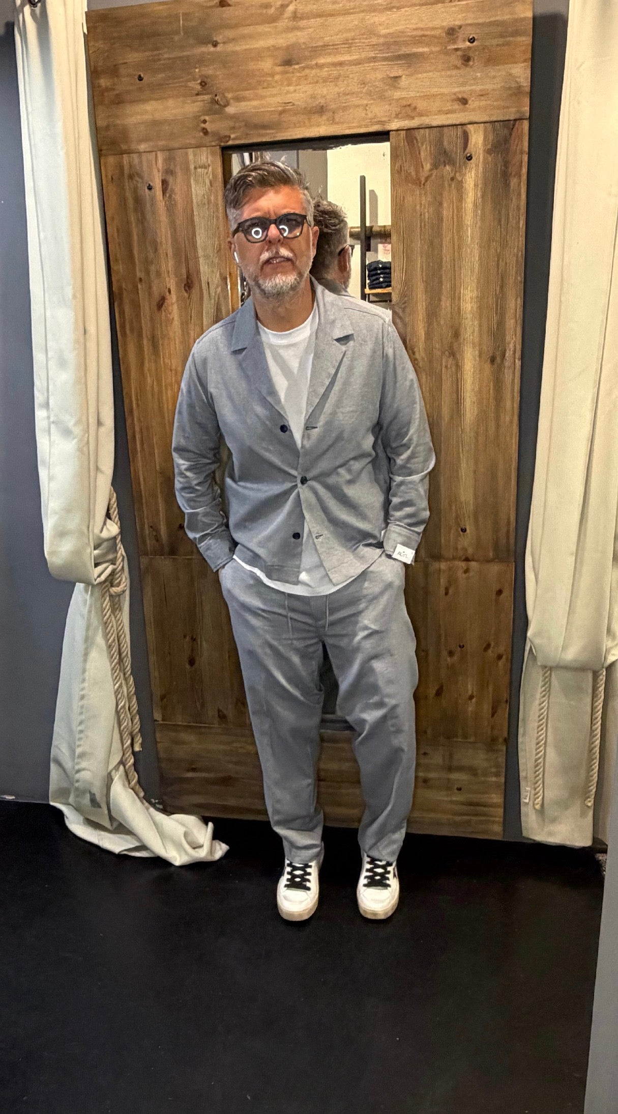 Pantalaccio alta tensione grigio perla