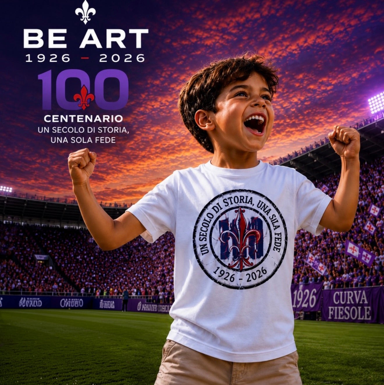 T-shirt centenario bambino 💜⚜️