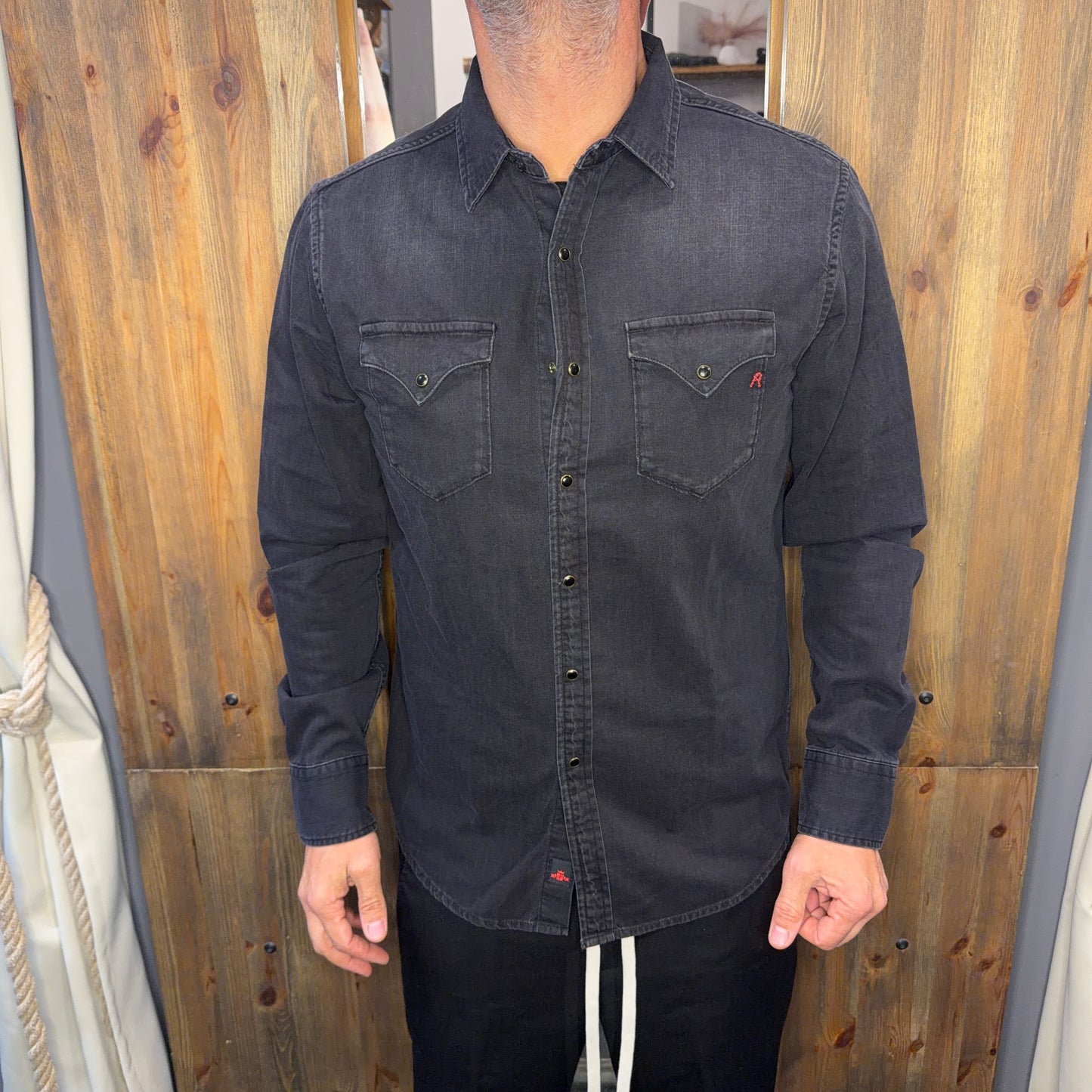 Camicia replay denim black