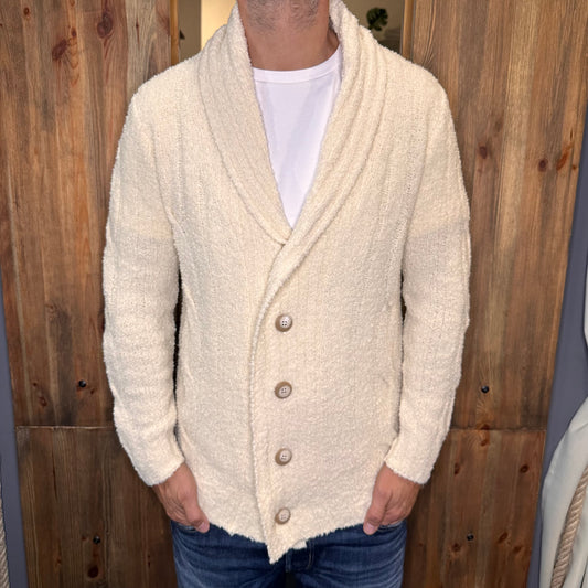 CARDIGAN ANIMA KNITWEAR EFFETTO SPUGNA