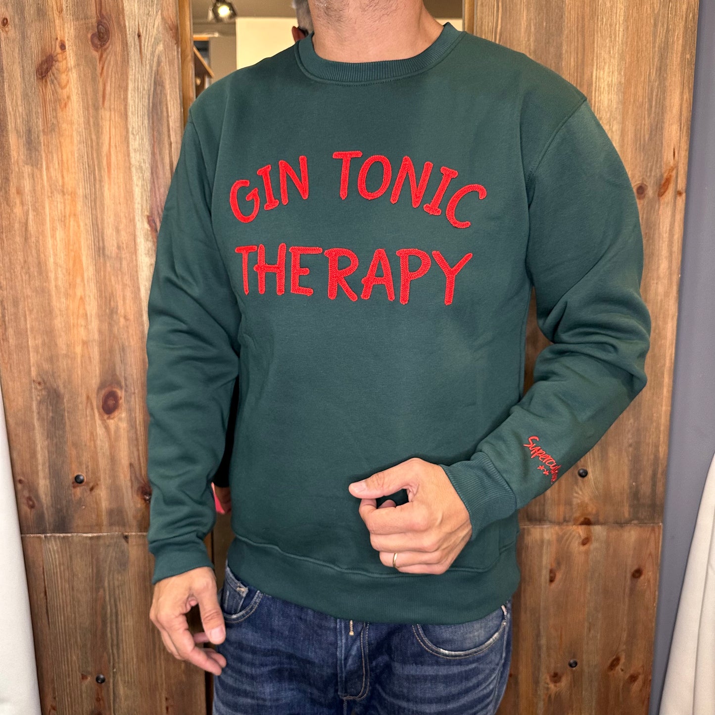 Felpa superculture gin tonic therapy verde