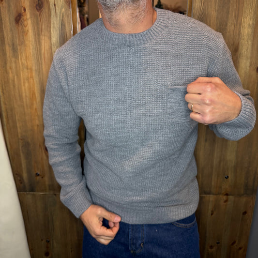 Maglia taschino grigia