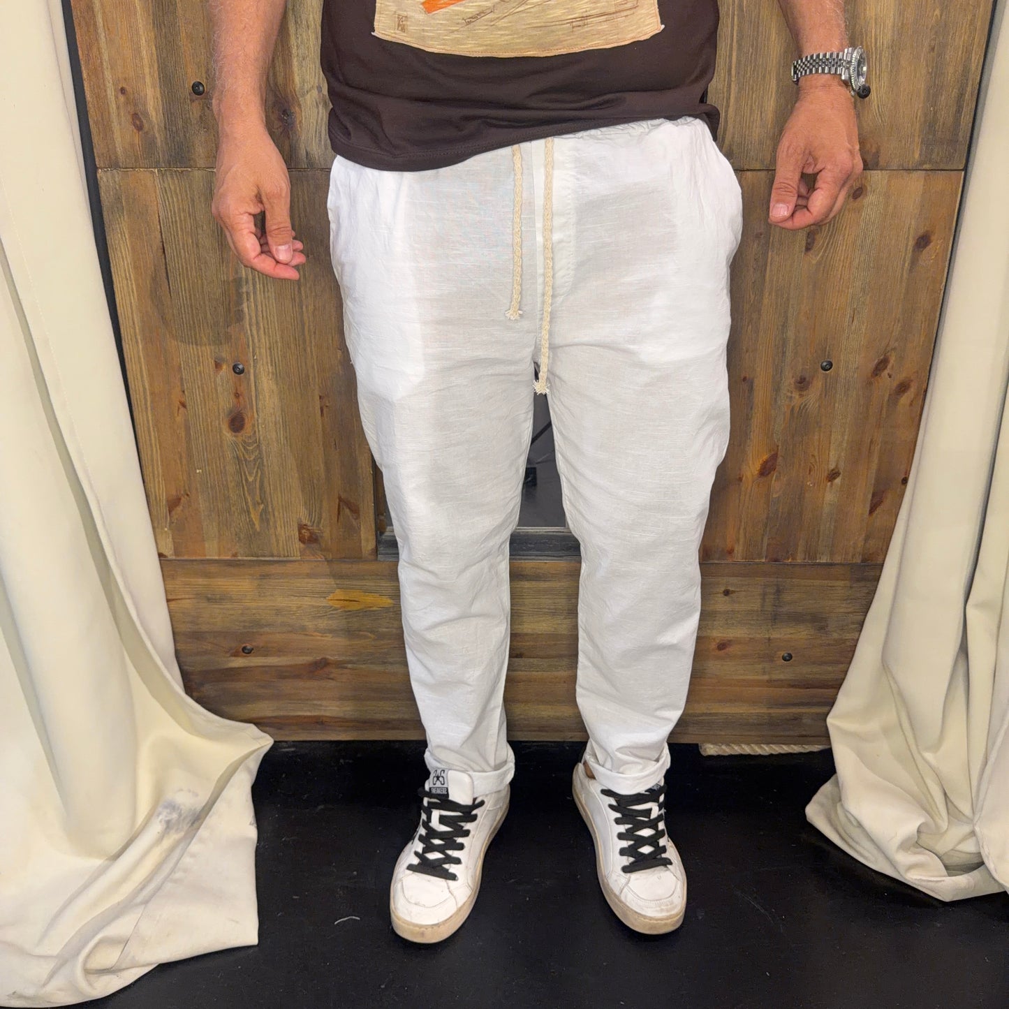 Pantalaccio lino bianco