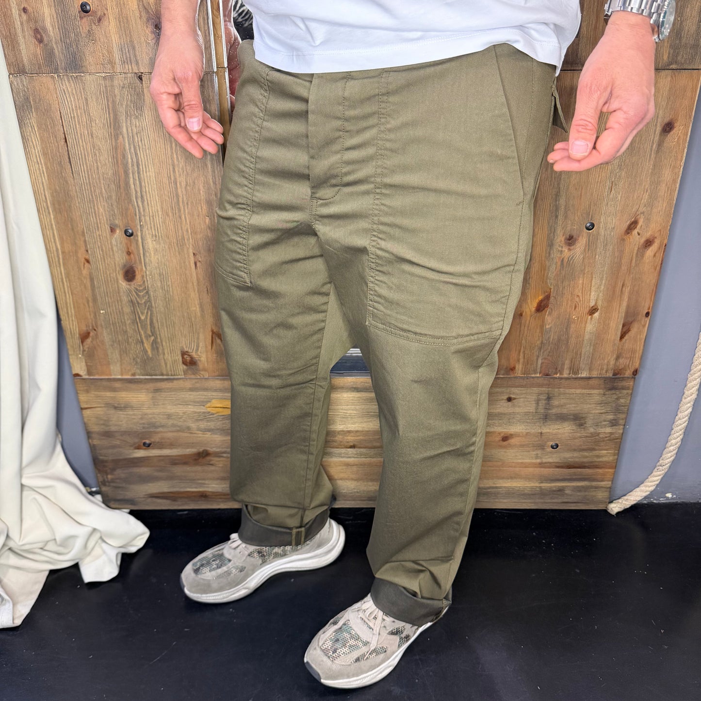 Pantalone replay fatigue verde