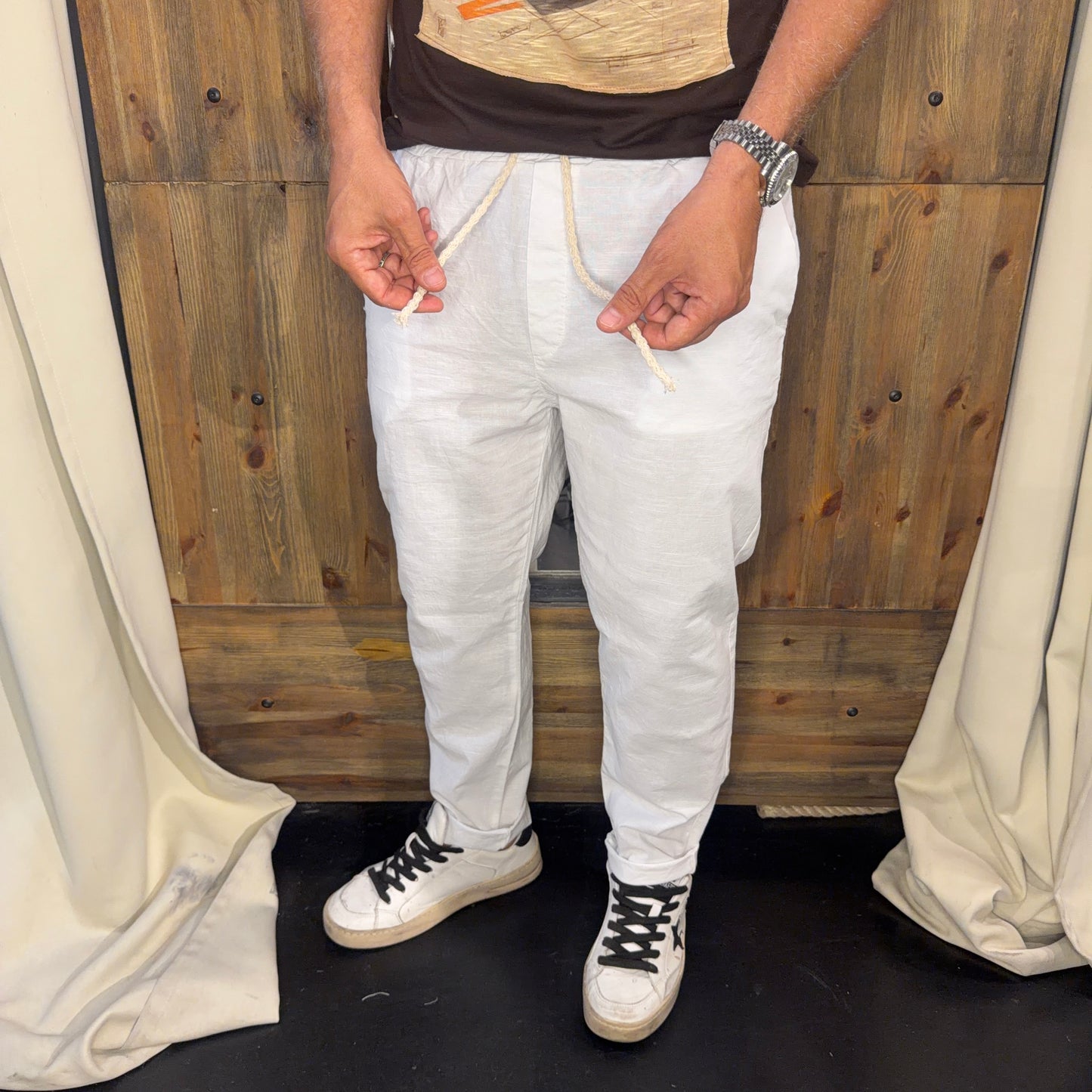 Pantalaccio lino bianco