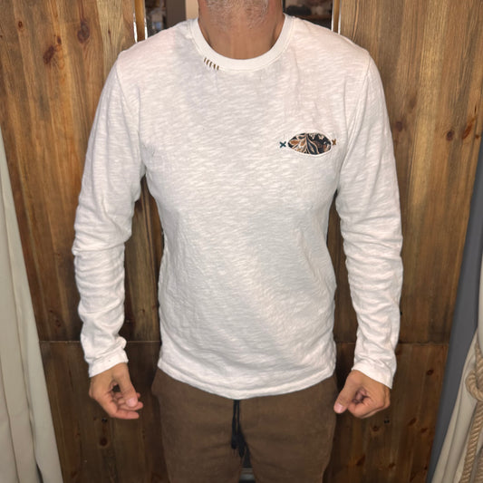 Maglia taschino panna