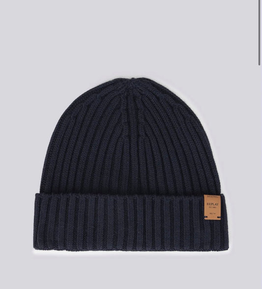 Cappello replay a coste blu