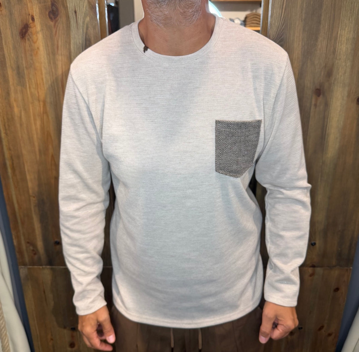 Maglia taschino Boston panna
